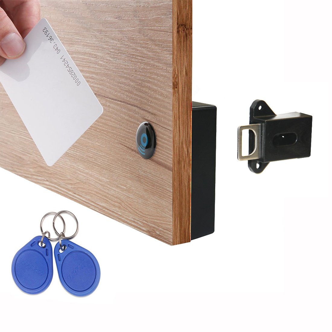 RFID Cabinet Lock - Electronic Hidden DIY Lock with USB Cable for Wooden Drawer, Locker, Cupboard & Gun Box | Secure Storage for Home, Office & Travel