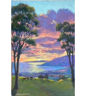 Original Pastel Painting 'End of a Perfect Day' by Michael Clements - 12x18 Inch Wall Art for Living Room, Bedroom & Office Decor