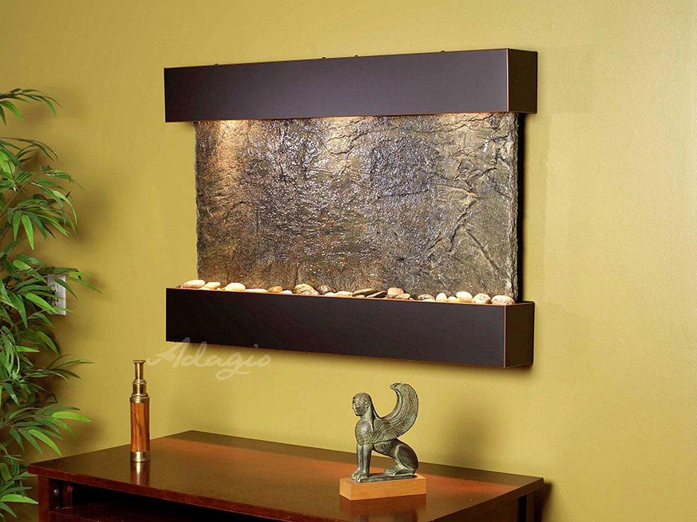 Adagio Reflection Creek Blackened Copper Green Natural Slate Tile RCS1502 - Perfect for Kitchen Backsplash, Bathroom Walls & Fireplace Surrounds