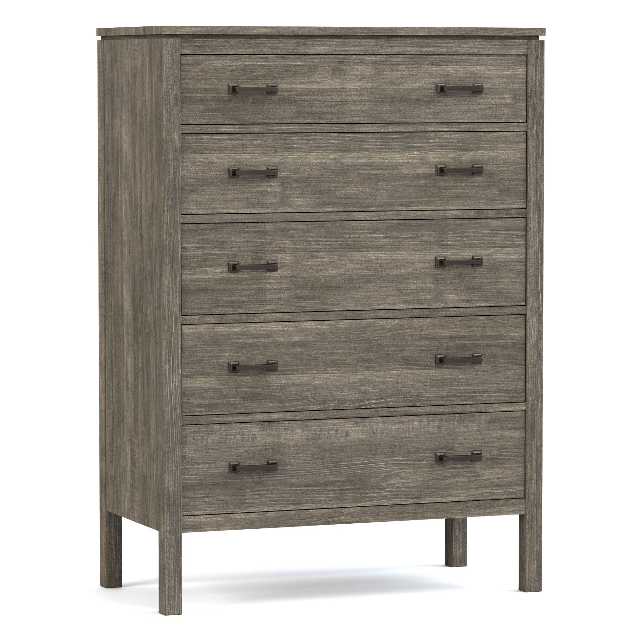 Dwyer Tall Chest - 5-Drawer Solid Wood Dresser for Bedroom Storage | Modern & Spacious Organizer for Clothes, Linens & Accessories | Perfect for Master Bedroom, Guest Room & Dorm Organization