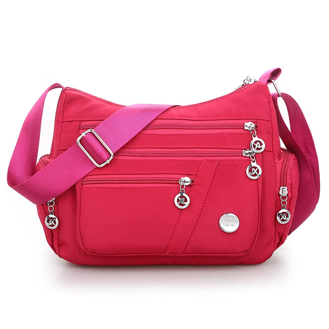 Anti-Theft Crossbody Bag for Women - Waterproof Shoulder Messenger Purse - Lightweight Nylon Handbag for Travel, Commuting & Daily Use