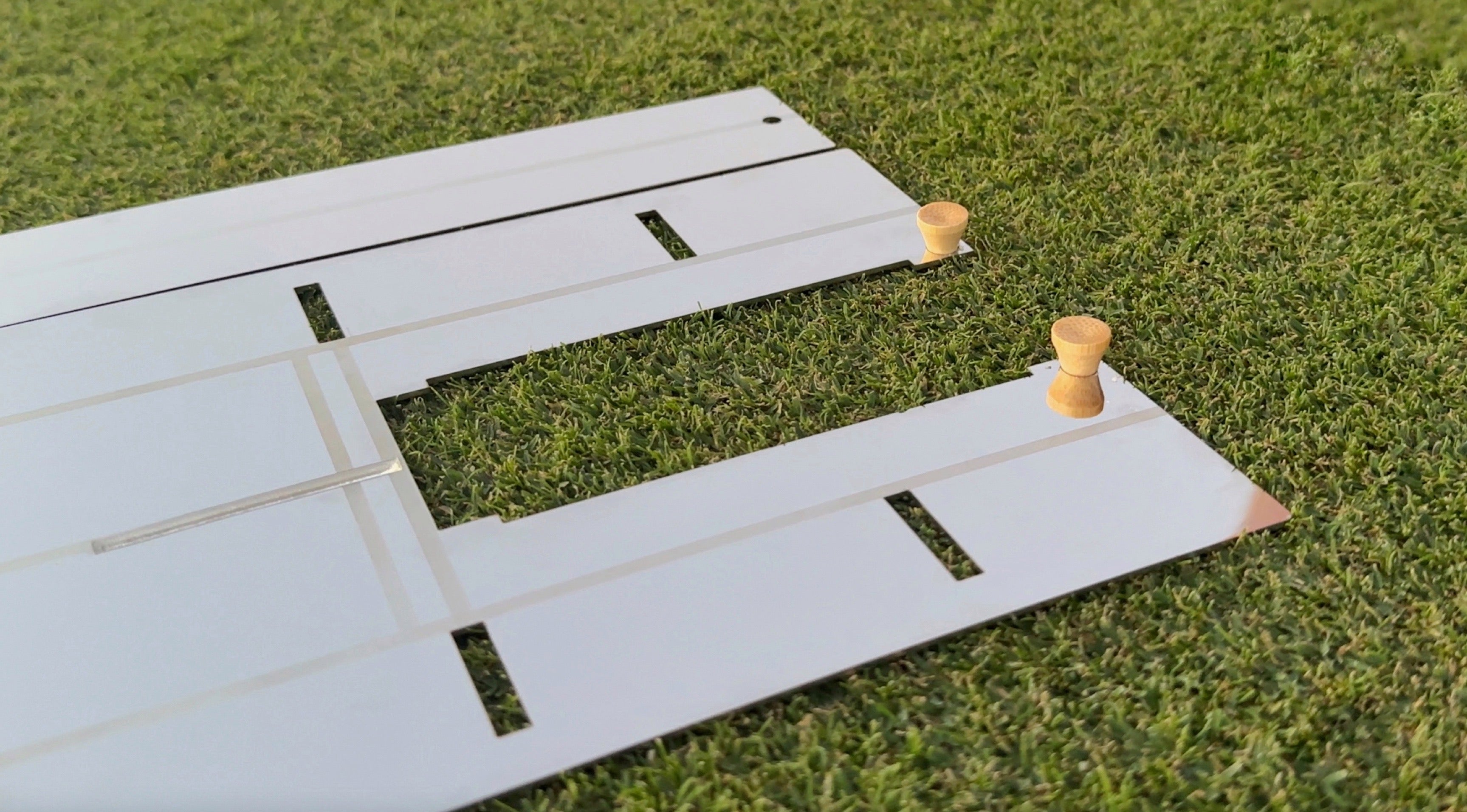 Short Game Gains Signature Stainless Steel Putting Mirror - Golf Training Aid for Improved Putting Accuracy - Perfect for Indoor/Outdoor Practice & Backyard Drills