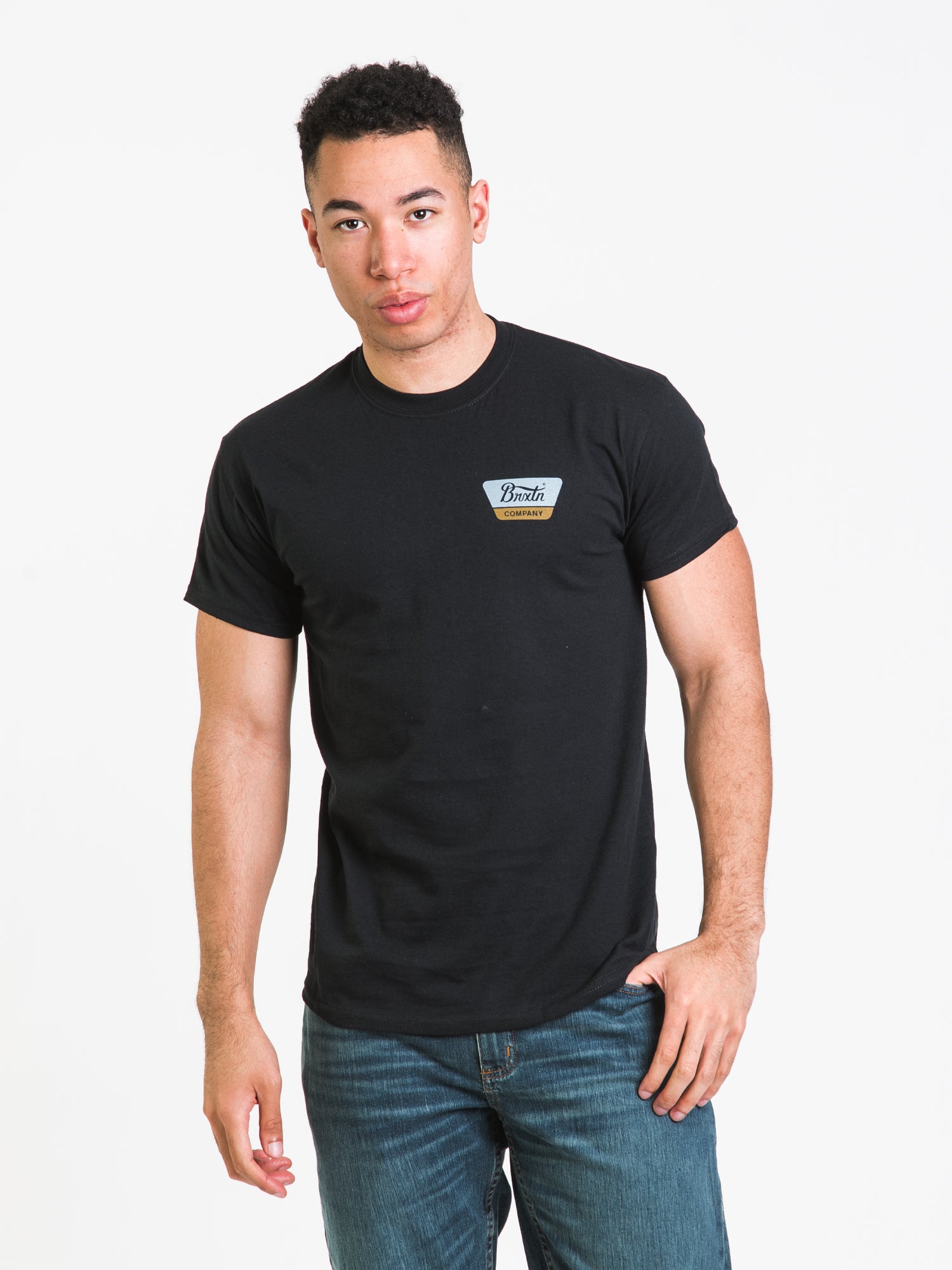 BRIXTON LINWOOD Men's Graphic T-Shirt - Soft Cotton Short Sleeve Tee for Casual Wear | Perfect for Streetwear, Summer Outfits & Everyday Comfort