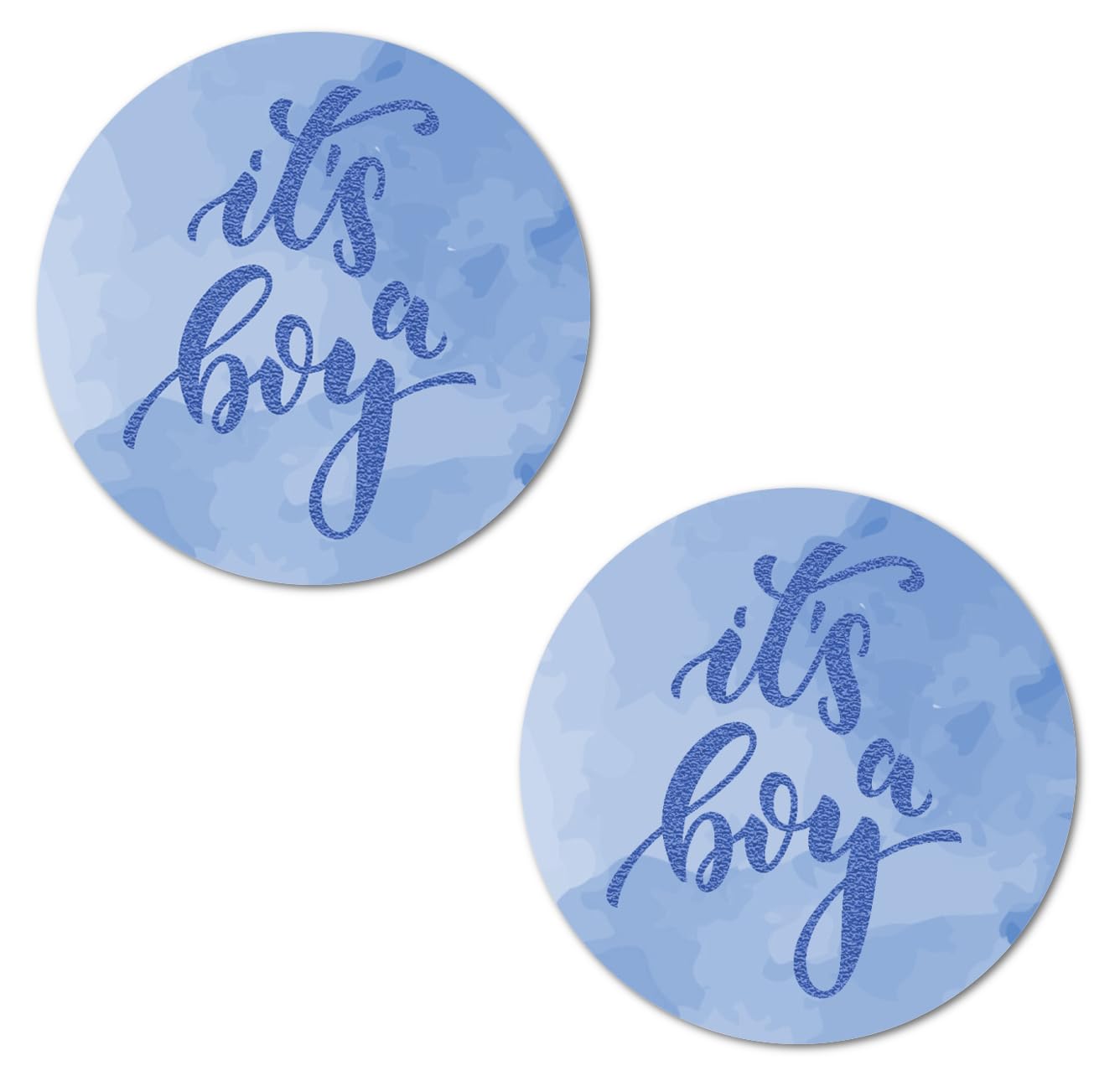 RokAPary 216 Modern Baby Shower Decorations - Blue 'It's a Boy' Kisses Labels, Adorable Stickers & Sweet Party Wrappers for Sprinkle Parties | Gender Reveal & New Mom Celebrations | Made in USA