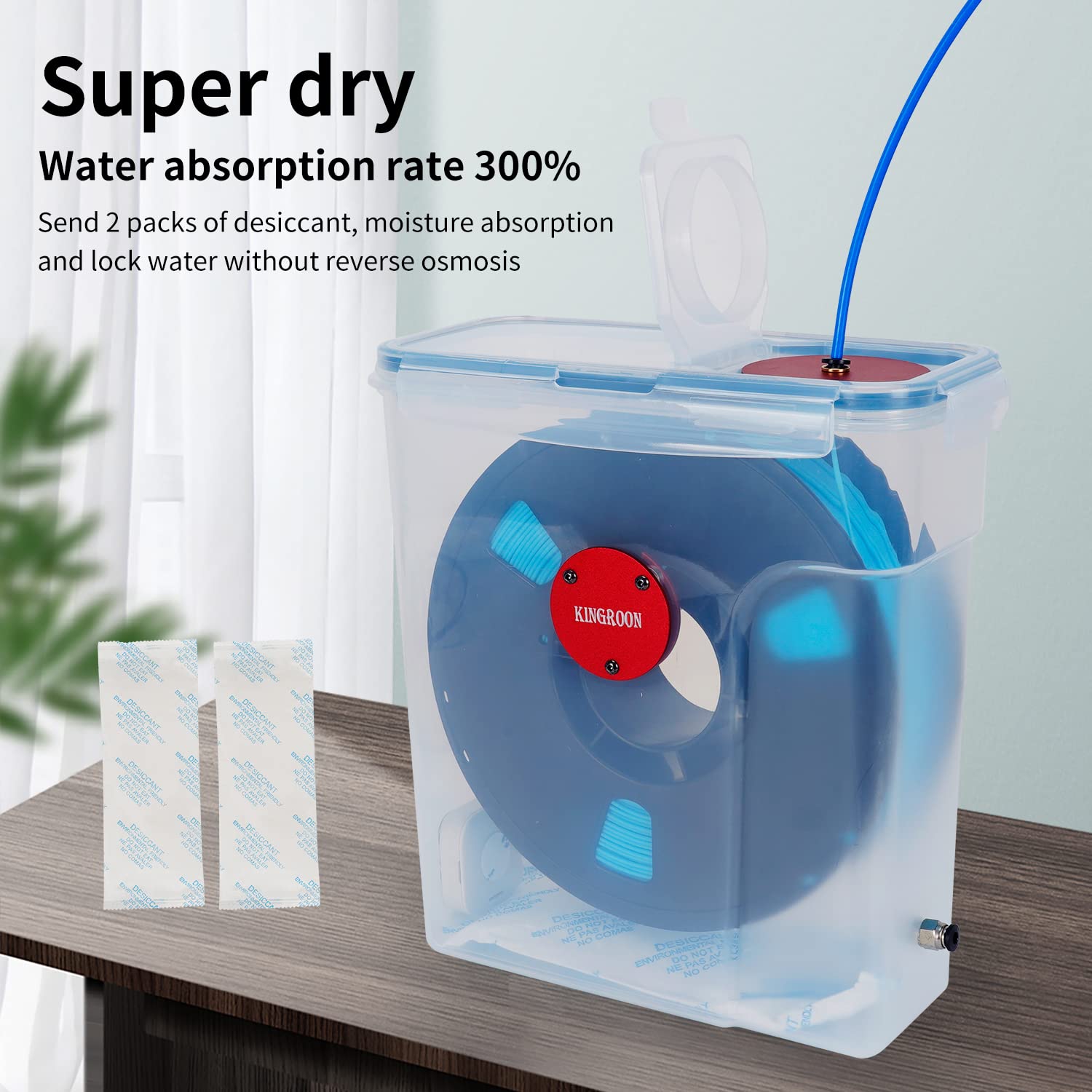 Kingroon 4L Filament Dryer Box for 3D Printing - PLA, PETG & Material Filament Storage | Keep 1KG Spools Dry | Perfect for Home & Professional 3D Printing Workspaces