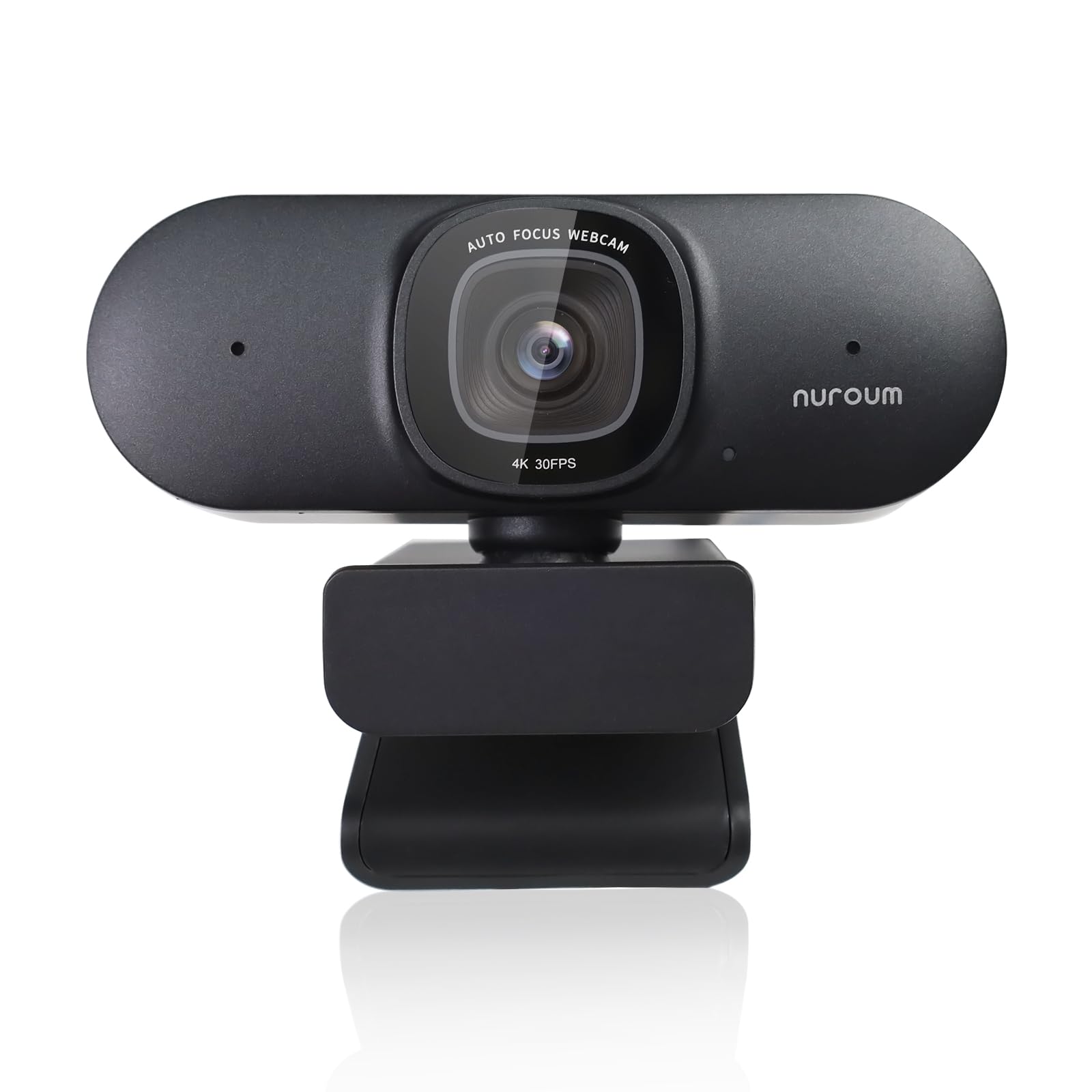 Nuroum V32-AF 4K Webcam for PC & Laptop - 60fps Streaming Camera with Auto Focus, Dual Noise Cancelling Mics, 90° FOV, Auto-Framing & Light Correction - USB Plug & Play for Desktop, Mac, Windows - Perfect for Zoom Meetings, Microsoft Teams, Google Meet, Online Classes & Video Conferencing