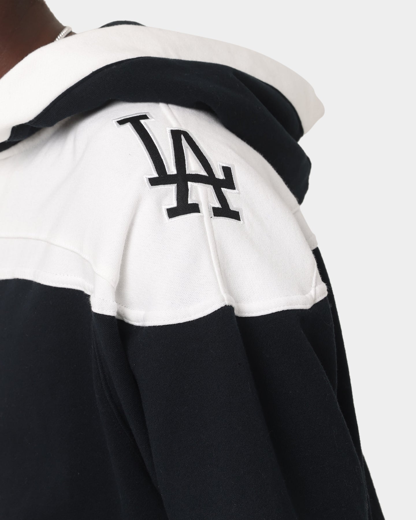 47 Brand Los Angeles Dodgers Superior Lacer Hoodie - Black MLB Baseball Fan Apparel for Men & Women | Cozy Streetwear for Game Day & Casual Outings