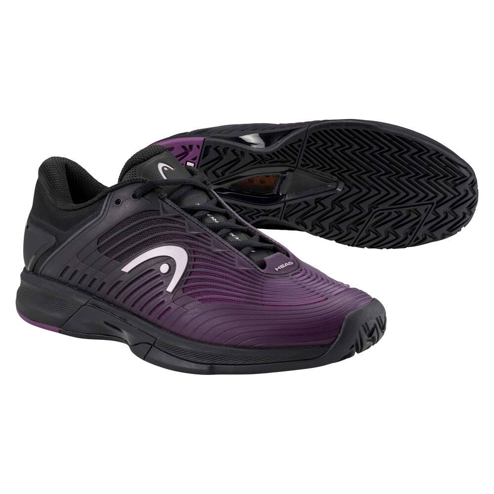 Head Revolt Pro 4.5 Women's Tennis Shoes - Lightweight & Breathable Court Shoes for Women (Black/Purple) - Perfect for Tennis, Training & Casual Wear