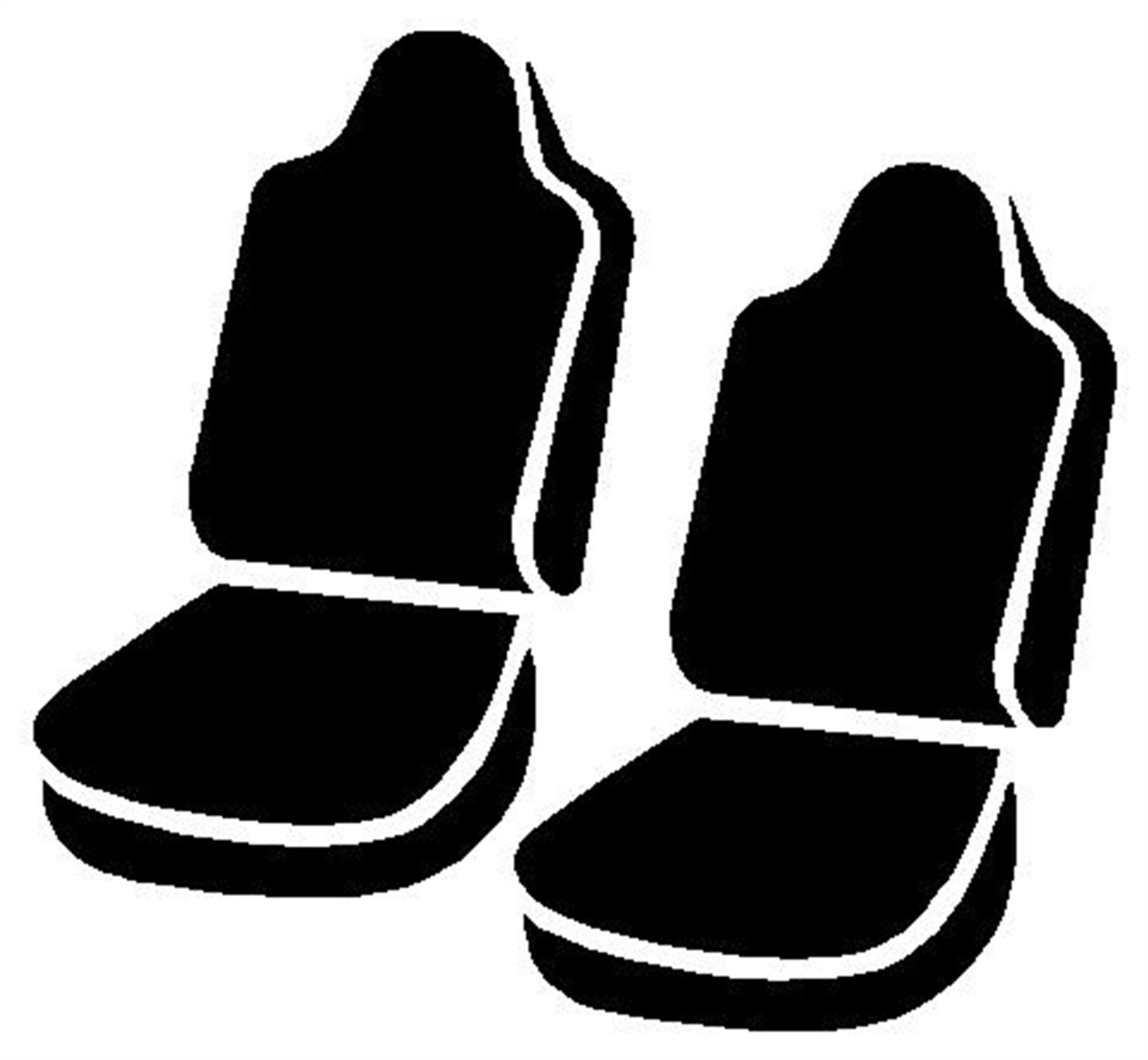 FIA TR48-19 Gray Custom Fit Front Seat Covers for Bucket Seats - Premium Saddle Blanket Design | Universal Fit for Cars, Trucks & SUVs | Durable & Stylish Protection for Daily Commute & Road Trips