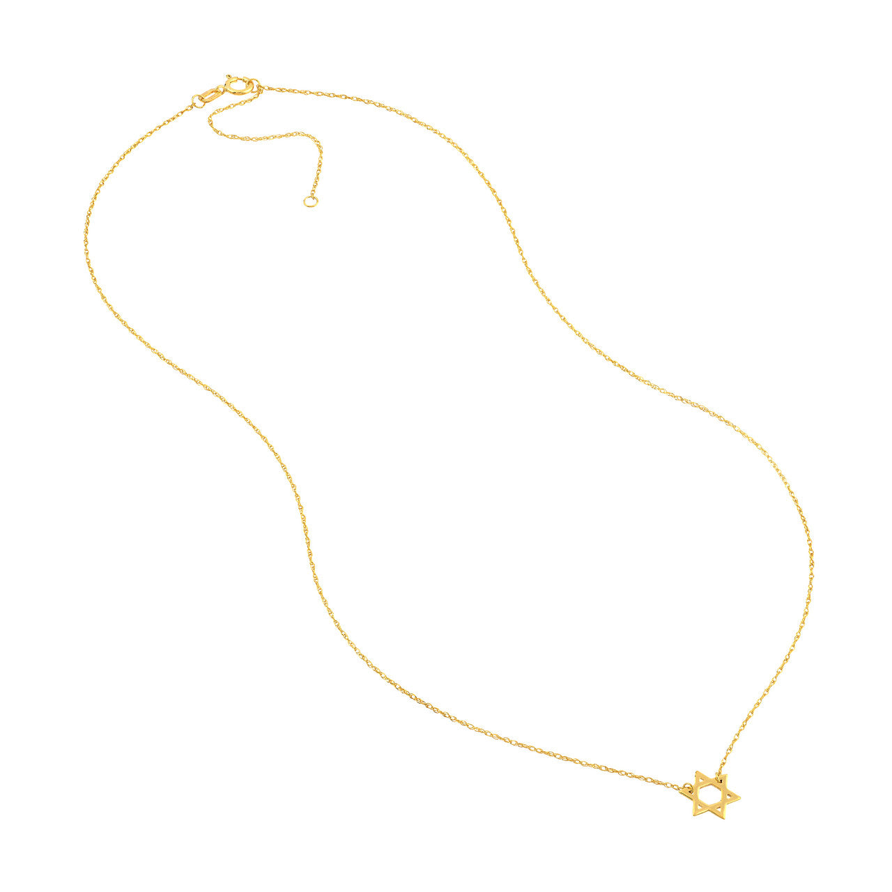 14K Gold Small Star of David Necklace - Elegant Jewish Jewelry for Women & Men - Perfect for Hanukkah, Bar Mitzvah & Everyday Wear