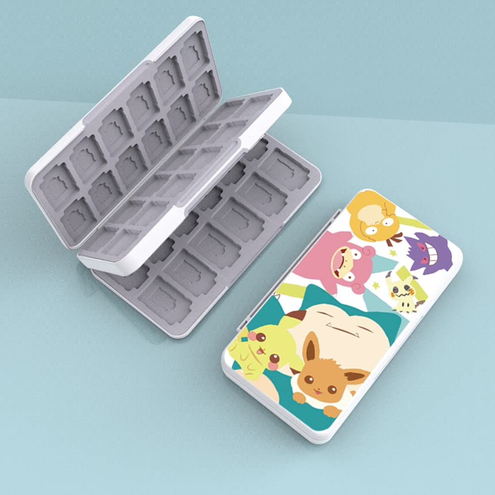 PERFECTSIGHT 48 Switch Game Card Holder Case for Nintendo Switch OLED/Lite - Compact Portable Storage Box for Game Cartridges & SD Cards - Kawaii Cute Design - Perfect for Travel, Gaming Parties & Home Organization