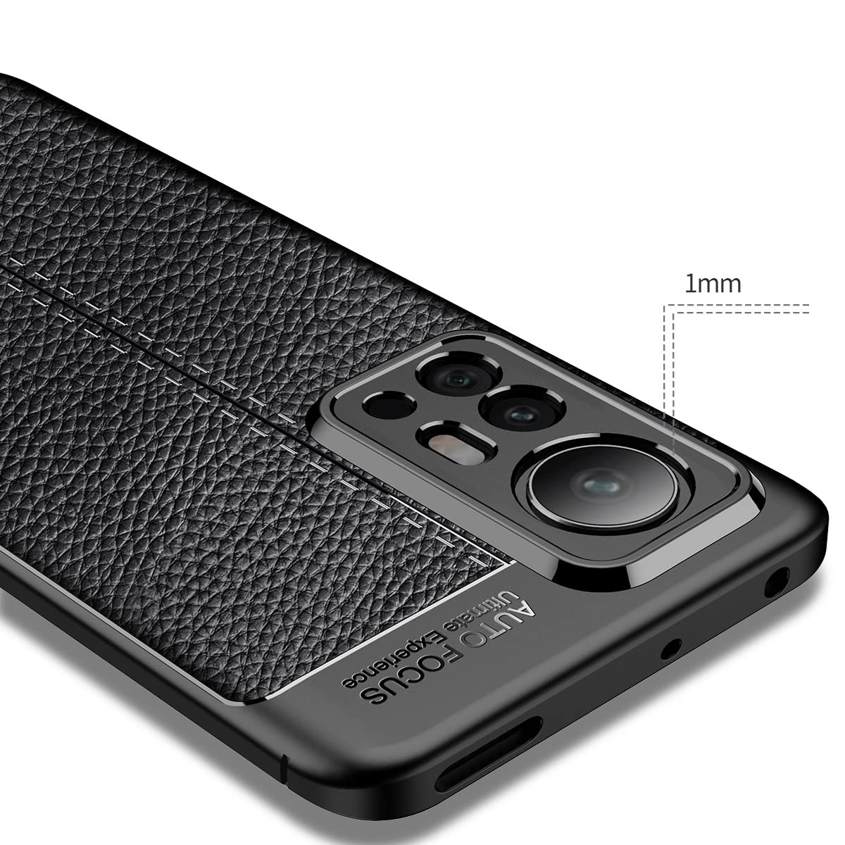Xiaomi Mi 12 Pro Case (2022) - Premium Carbon Fiber Texture Shockproof & Scratch-Resistant Protective Cover | Leather Blue | Perfect for Daily Use, Travel & Work Protection