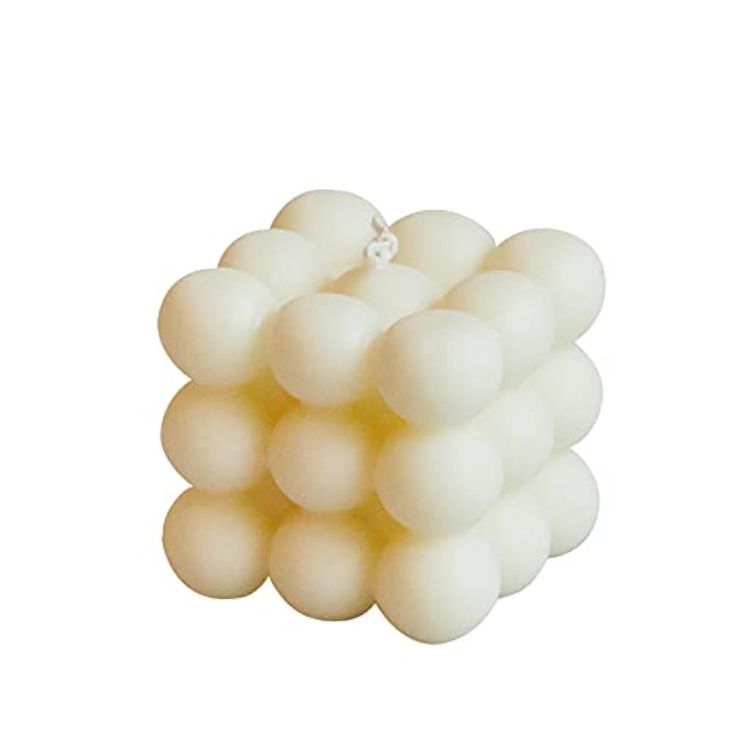 Soy Wax Aromatherapy Candle - Small Bubble Cube Scented Candle for Relaxation, Birthday Gift, Home Decor (White Cube) | Perfect for Meditation, Spa Nights & Romantic Ambiance
