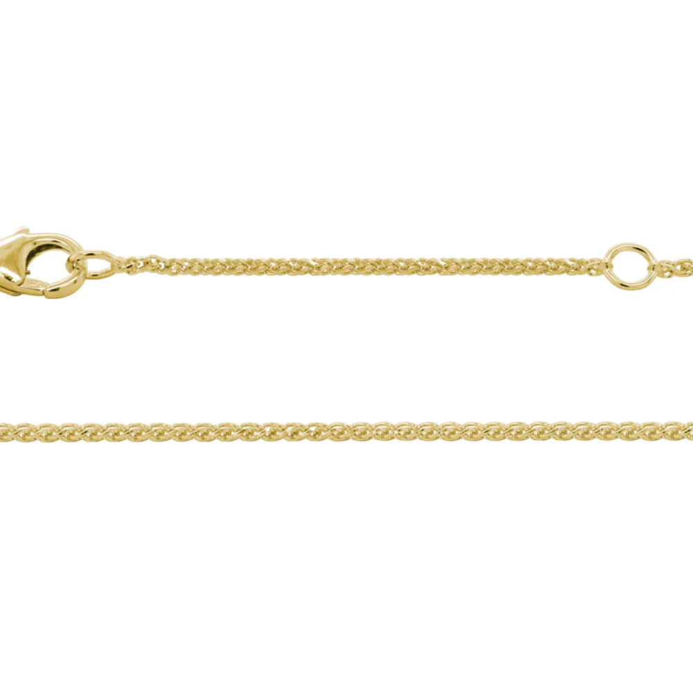 14K Gold Diamond Cut Wheat Chain Necklace for Women - Elegant Layering Piece for Everyday Wear & Special Occasions