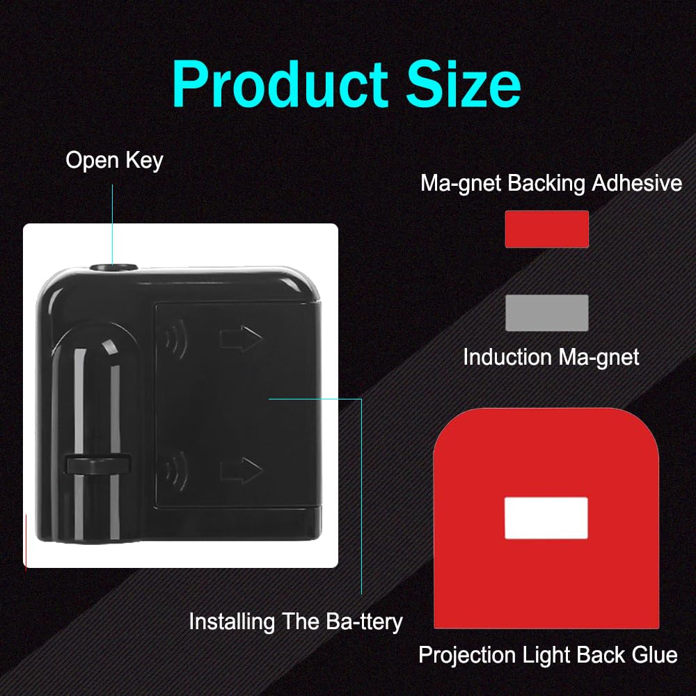 Car Door Projector Lights - Wireless LED Logo Ghost Shadow Welcome Light for Cars | Universal Fit, Easy Installation | Perfect for Nighttime Safety & Custom Style (256Zombie)