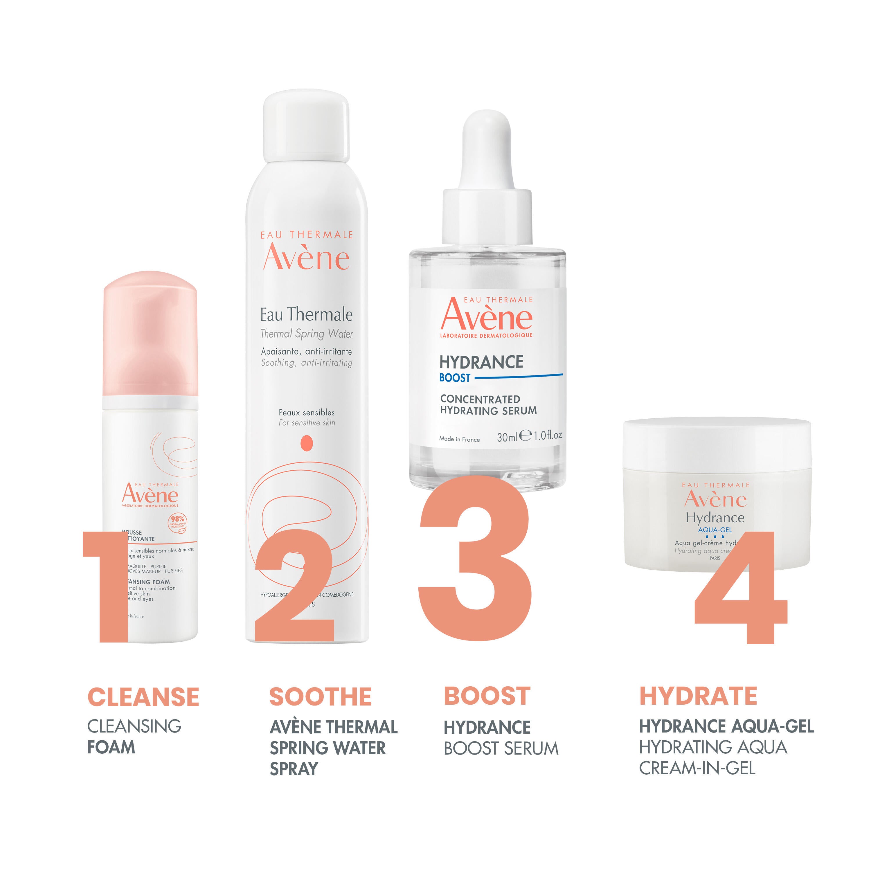 Avène Hydrance Boost Hydrating Serum for Dry & Dehydrated Skin - Intense Moisture Treatment for Face | Day & Night Use for Glowing Skin