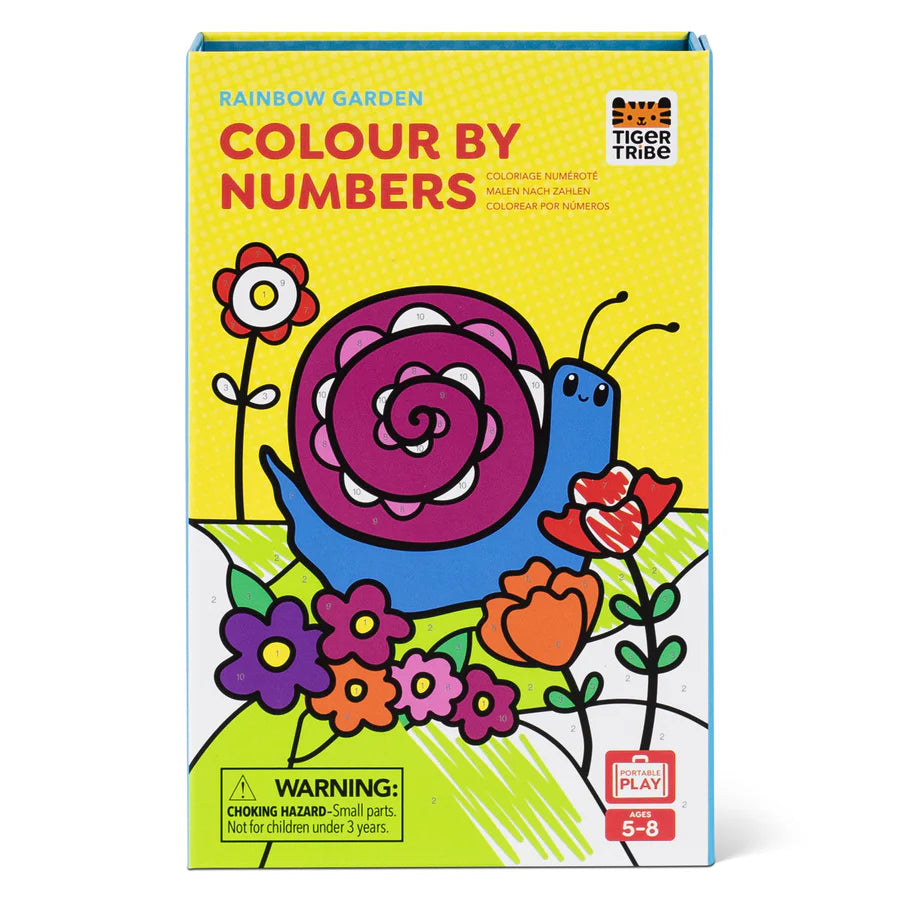 Color by Numbers Rainbow Garden - Fun & Relaxing Art Activity for Kids & Adults - Perfect for Stress Relief & Creative Play