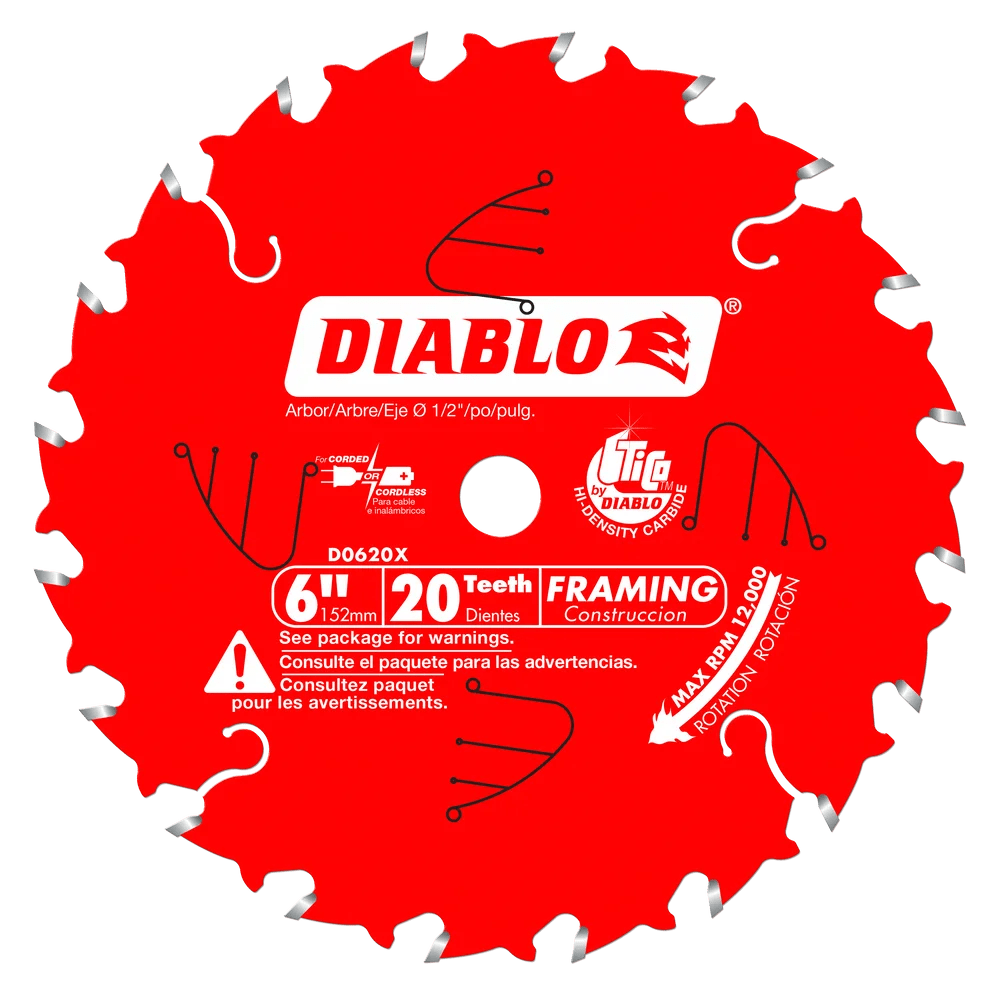 6 Inch x 20 Tooth Framing Saw Blades for Porter Cable Saw Boss - 18 Pack | High-Performance Replacement Blades for Woodworking, Framing, and DIY Projects
