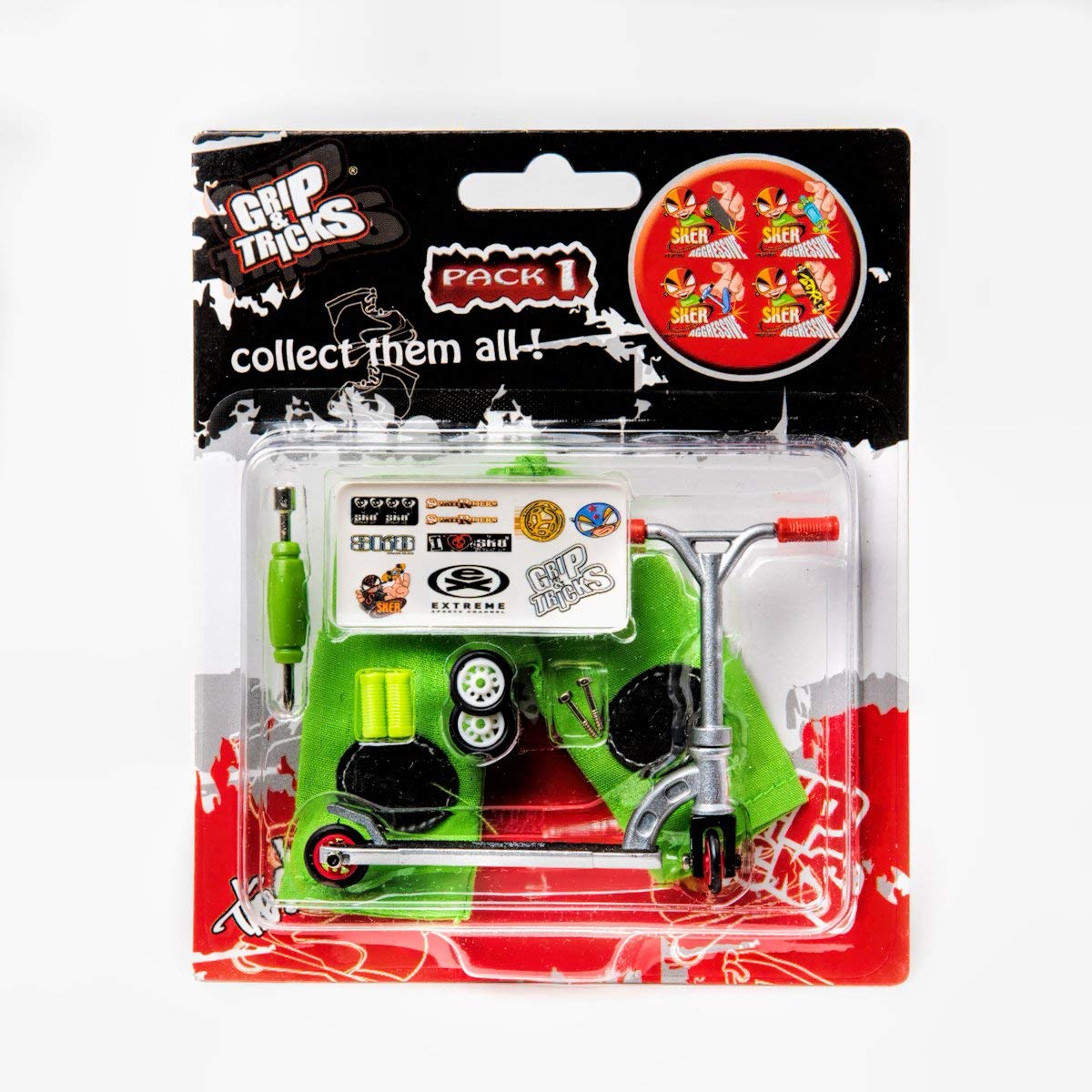 Freestyle Finger Scooter Pack - 10-Piece Set with 2 Extra Wheels & 3 Tools for Mini Fingerboards | Perfect for Kids 6+ | Great for Stunt Tricks, Playtime & Stress Relief