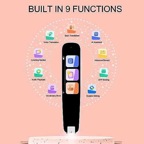 Smart Scanner Pen with Instant Language Translator & Electronic Dictionary - Learn English Fast, Built-in Battery for Portable Use - Perfect for Students, Travelers & Business Professionals