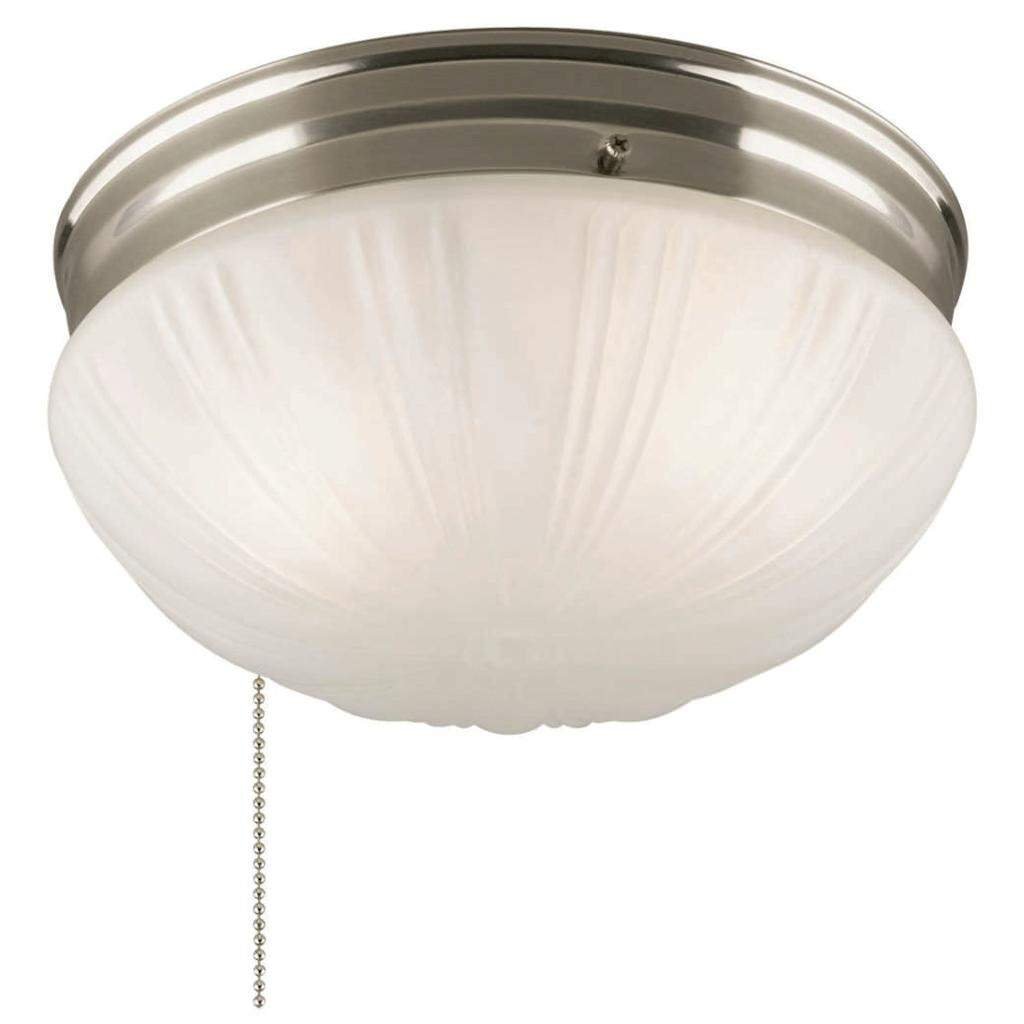 Westinghouse 67210 Brushed Nickel 2-Light Ceiling Fixture - Modern Flush Mount Lighting for Bedroom, Kitchen, or Hallway