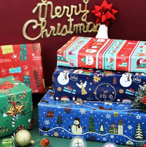 christmas gift wrapping paper Desugn 10 Sheets With Gift Cards