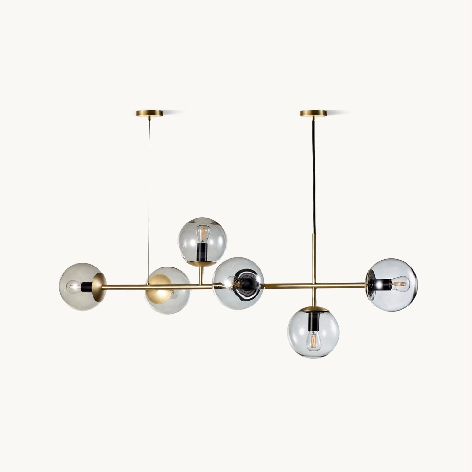Modern Orb Chandeliers - Elegant Crystal Glass Ceiling Light Fixtures for Dining Room, Bedroom & Living Room Decor