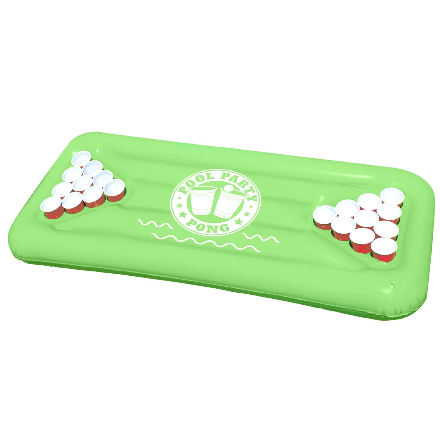 BigMouth Inc Inflatable Pool Party Pong Game - 6ft+ Wide Inflatable Beer Pong Table for Adults, Summer Pool Party Decorations & Outdoor Water Games | Perfect for Backyard BBQs, Beach Parties & College Events