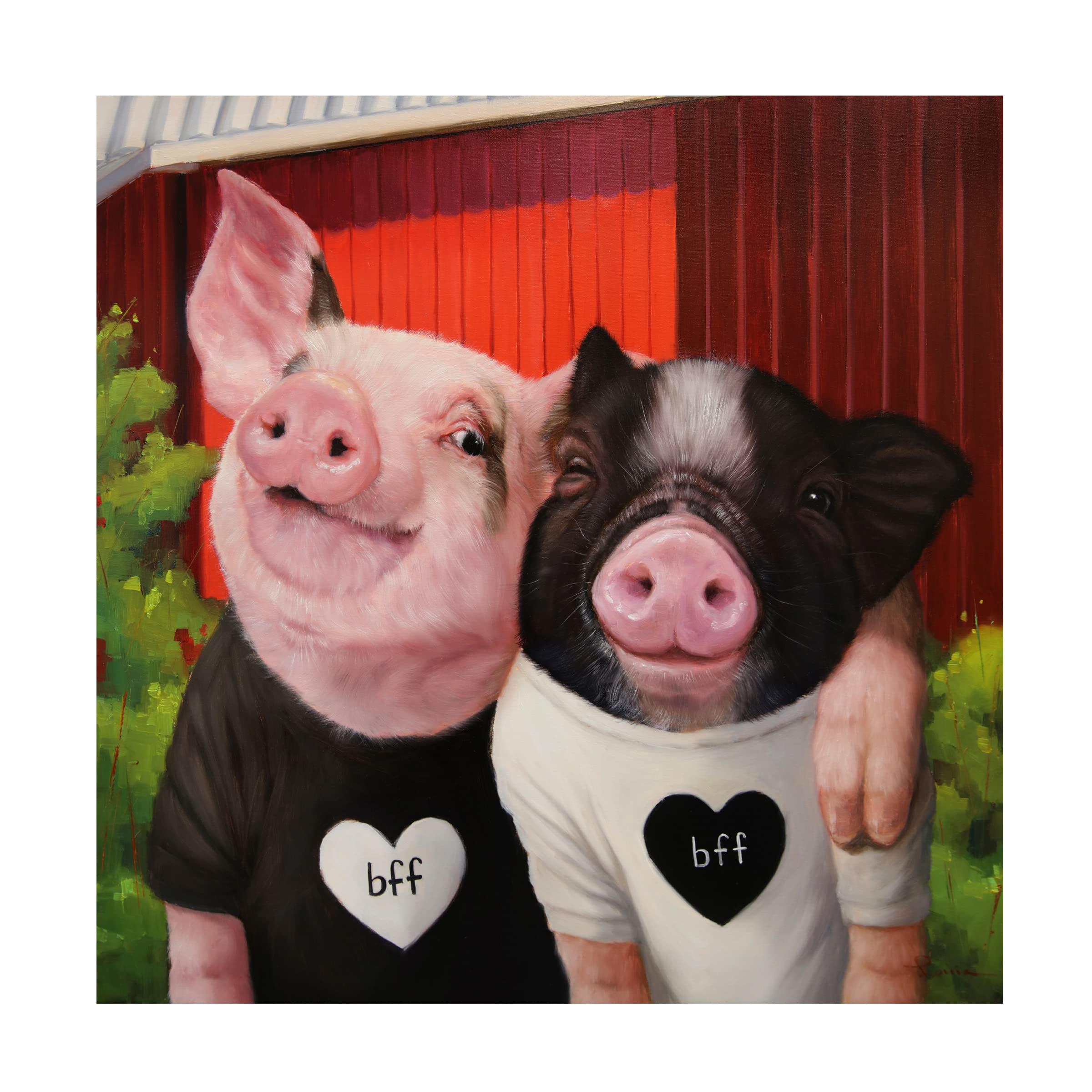 Lucia Heffernan 'BFF' Canvas Art Print - Modern Wall Decor for Living Room, Bedroom & Office - Perfect Gift for Best Friends