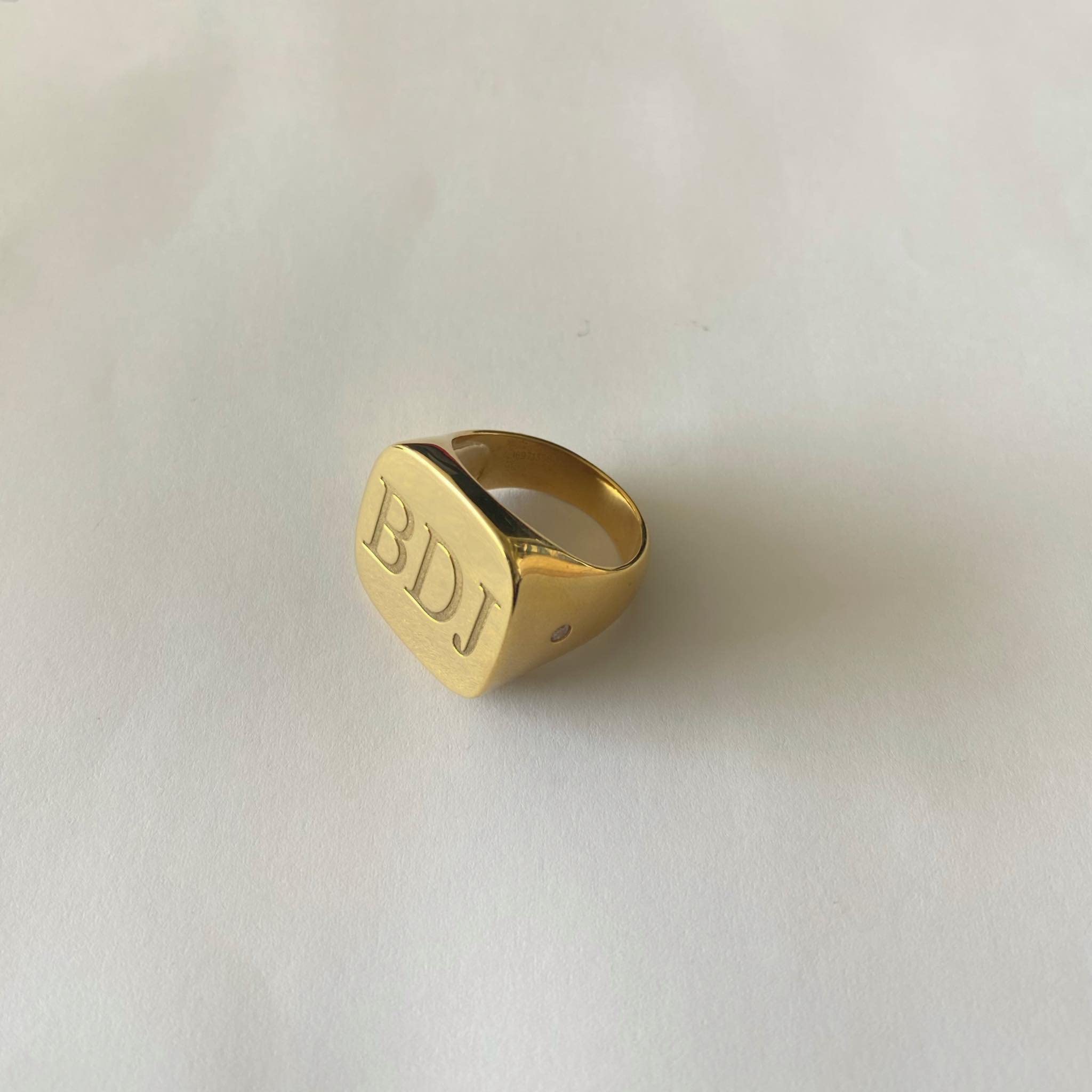 Personalized Silver Signet Ring - Handmade Jewelry for Gifts & Weddings