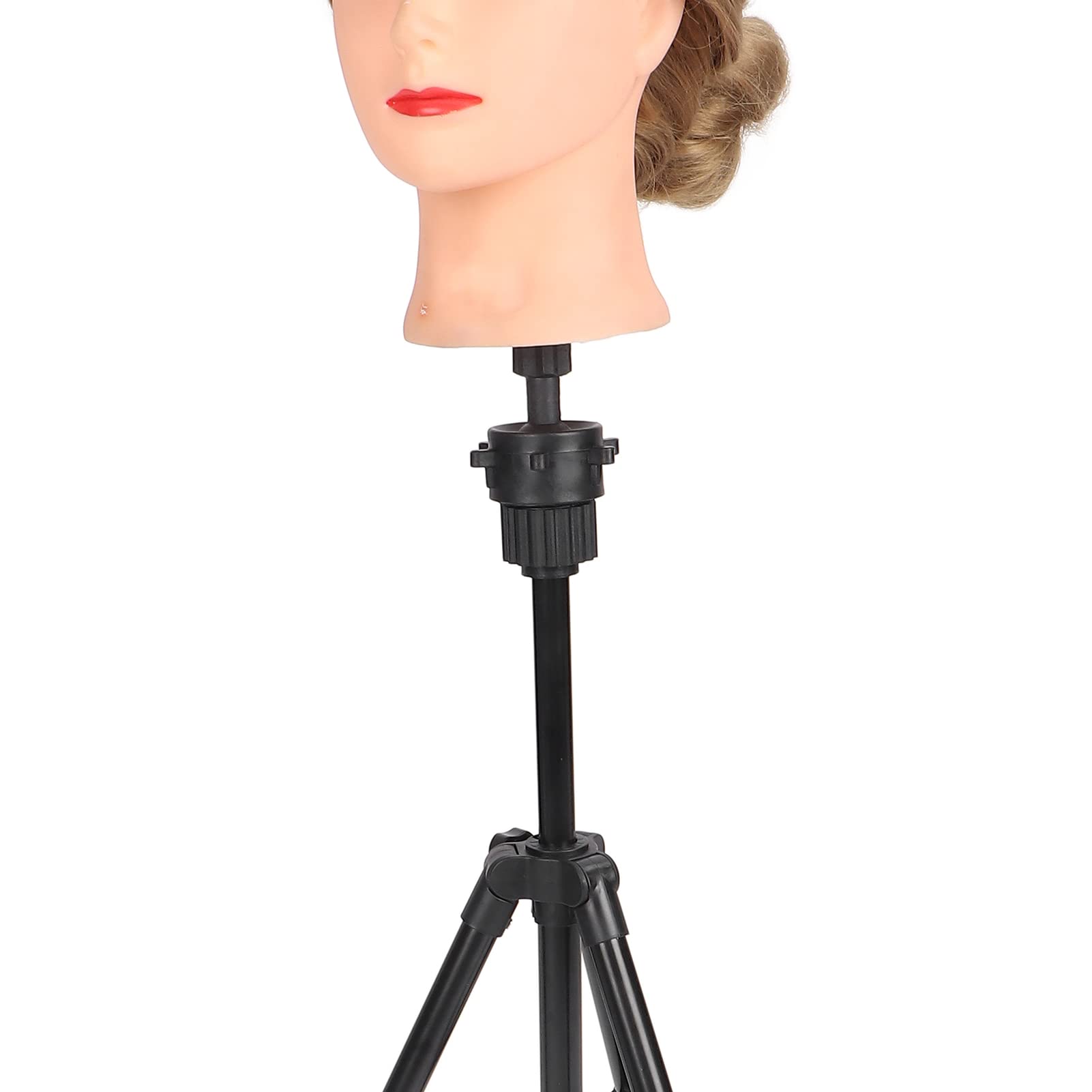 Adjustable Aluminum Alloy Wig Stand Tripod - 10-24 Inch Mini Hairdressing Head Holder for Styling, Training & Display - Perfect for Salon Practice, Cosmetology School & Home Hairdressing