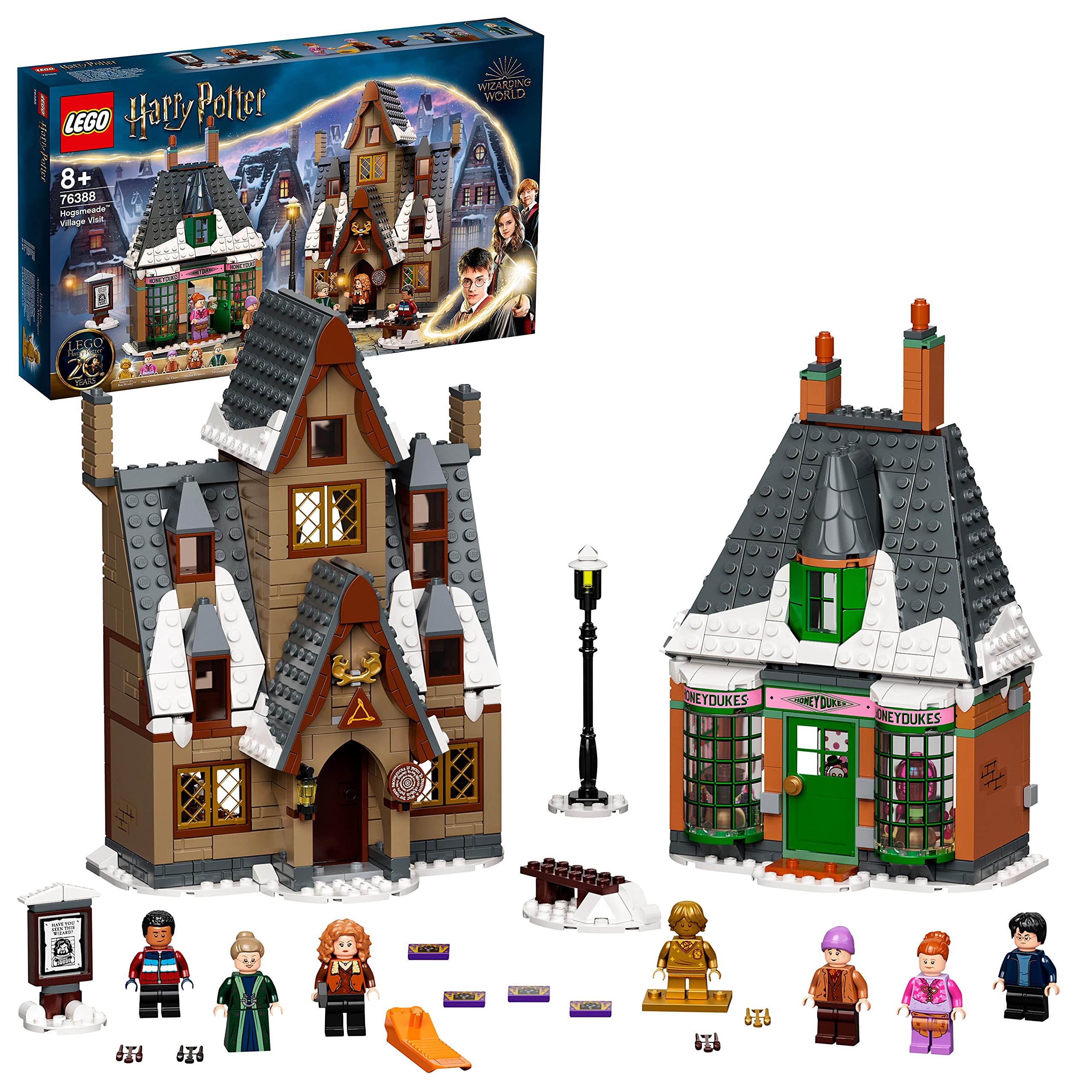 LEGO 76388 Harry Potter Hogsmeade Village Visit 20th Anniversary Building Kit with Collectible Minifigures - Gift Idea for Kids & Adults, Wizarding World Playset for Harry Potter Fans & Collectors