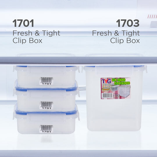 Fresh & Tight Container SQ1 (1701) - Airtight Food Storage for Kitchen, Pantry, and Meal Prep - Perfect for Dry Goods, Snacks, and Leftovers
