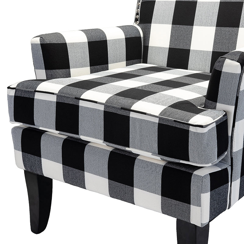 Bradley Armchair - Modern Accent Chair for Living Room, Bedroom & Office - Comfortable Upholstered Lounge Chair with Sturdy Wooden Legs - Perfect for Relaxing, Reading & Decorating Your Home