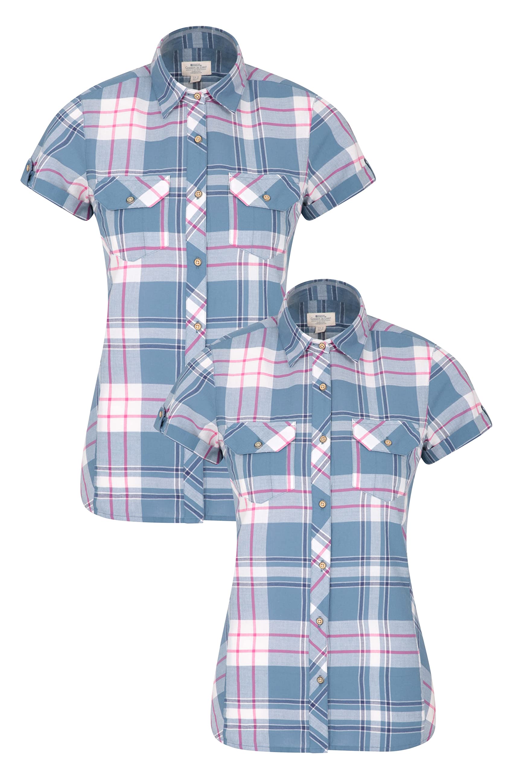 Mountain Warehouse Women's Cotton Holiday Shirt - Casual Summer Top for Travel, Beach & Outdoor Activities