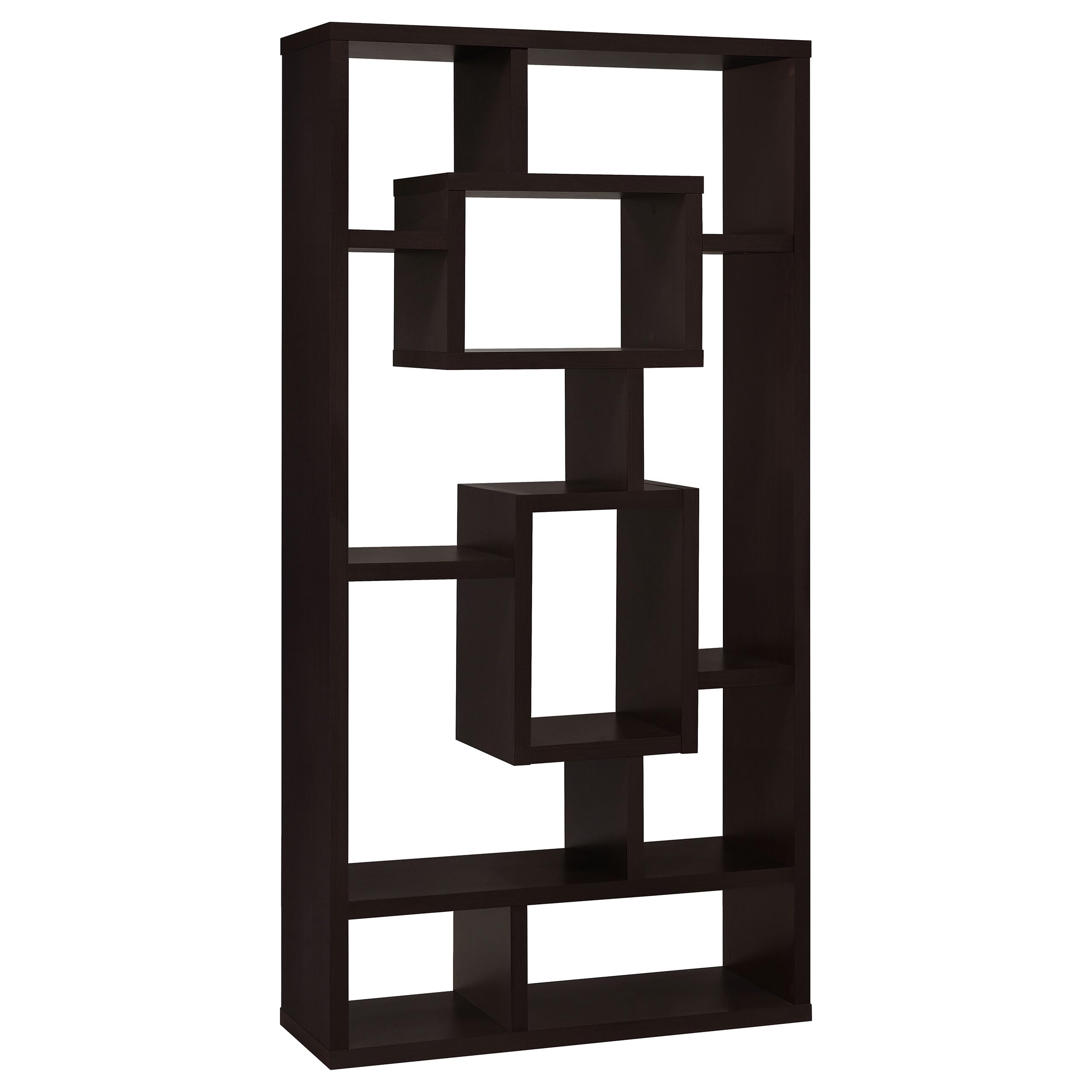 Coaster Home Furnishings Corey 71-inch Open Shelves Bookshelf in Cappuccino - Perfect for Living Room, Bedroom & Office Storage & Display