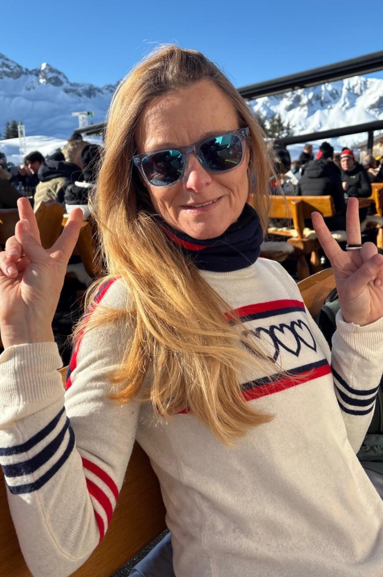 Premium Merino Wool Hearts Polo Neck Sweater for Men & Women | Soft & Warm Winter Knitwear | Cream, Red, Navy | Perfect for Christmas Gifts & Casual Outfits