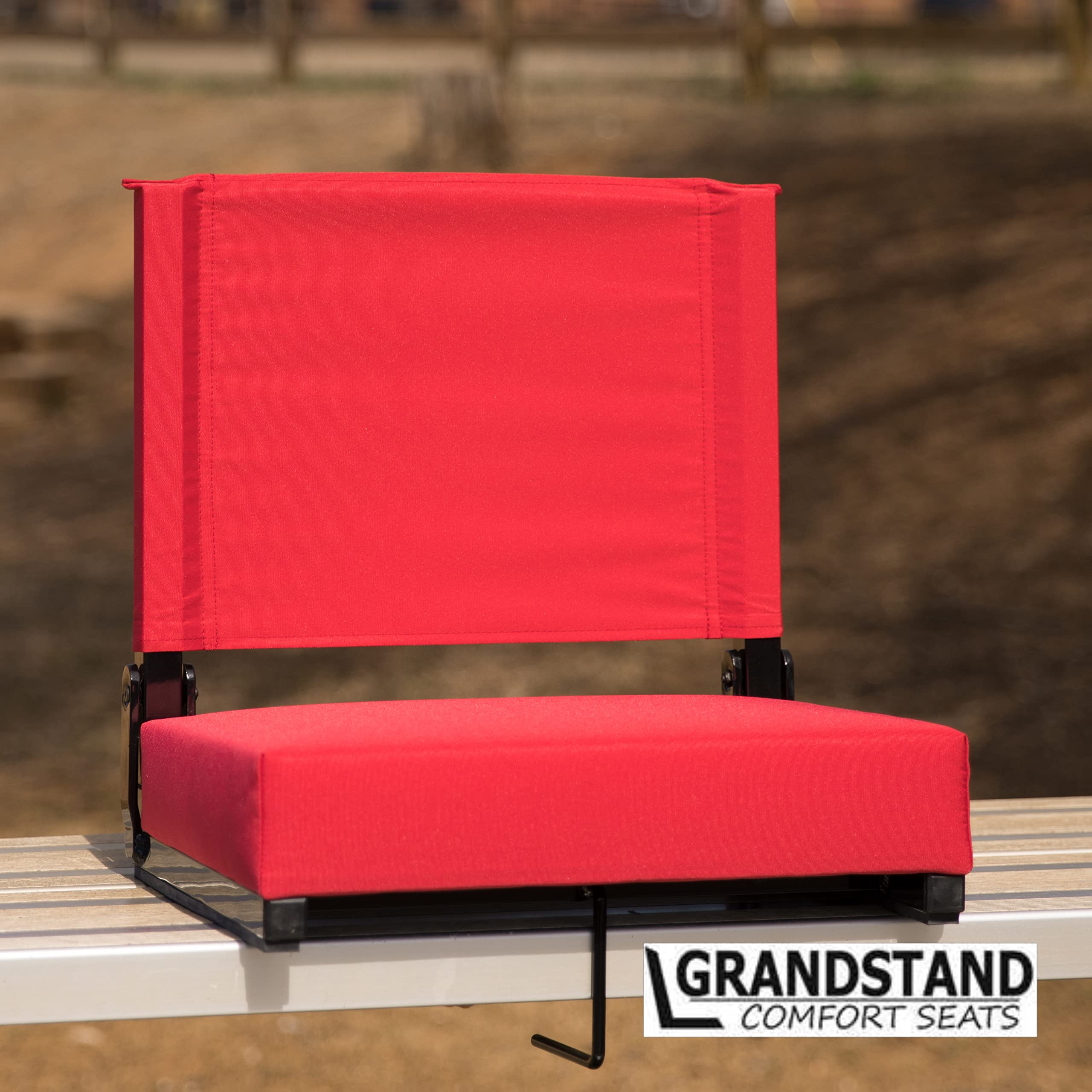 Set of 2 Ultra-Padded 500 lb Capacity Lightweight Stadium Chairs - Perfect for Outdoor Sports, Concerts, and Camping Events