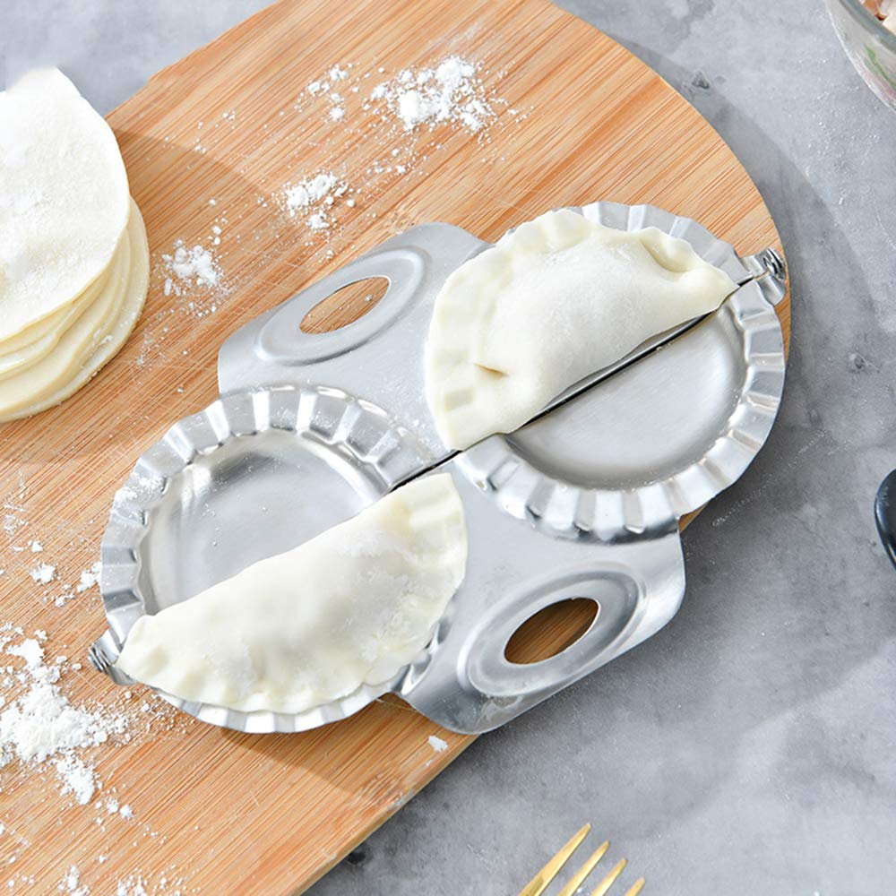 Premium Stainless Steel Dumpling Maker - Manual Ravioli, Gyoza, Pierogi Press Mold for Homemade Pasta & Pastry | Durable Kitchen Tool for Asian, Italian Cuisine | Perfect for Family Cooking, Meal Prep & Party Snacks