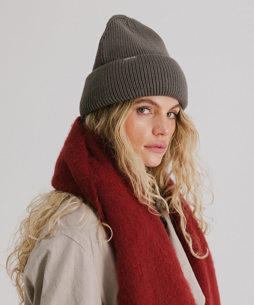 Lou Oversized Knit Beanie - Soft Chunky Winter Hat for Women & Men - Perfect for Cold Weather, Skiing, and Outdoor Activities