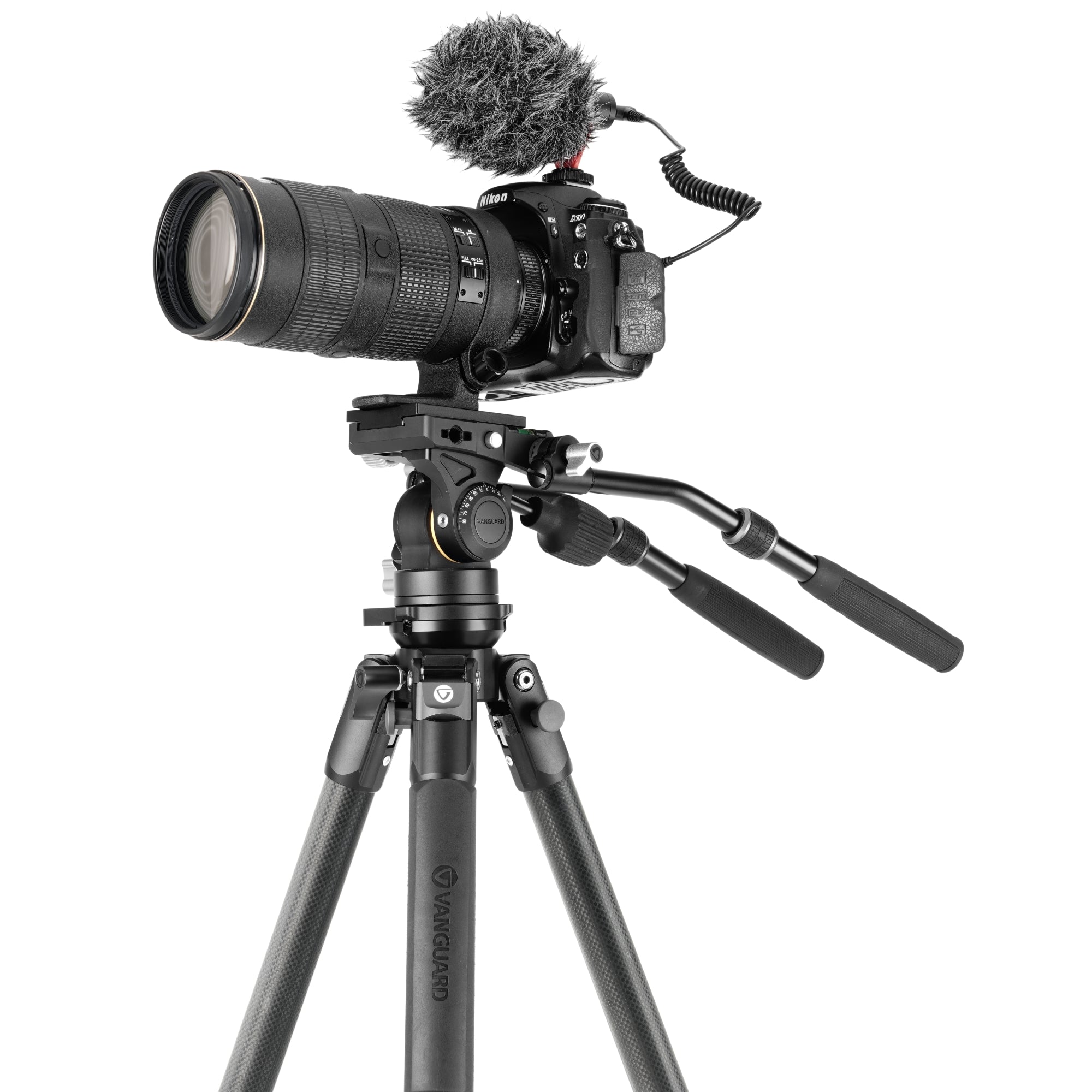 Alta Pro 3VL 303CV18 Carbon Fiber Video Tripod with Fluid Pan Head - Professional Camera Tripod for DSLR, Mirrorless, Camcorders - Perfect for Photography, Videography, Film Making & Outdoor Shooting