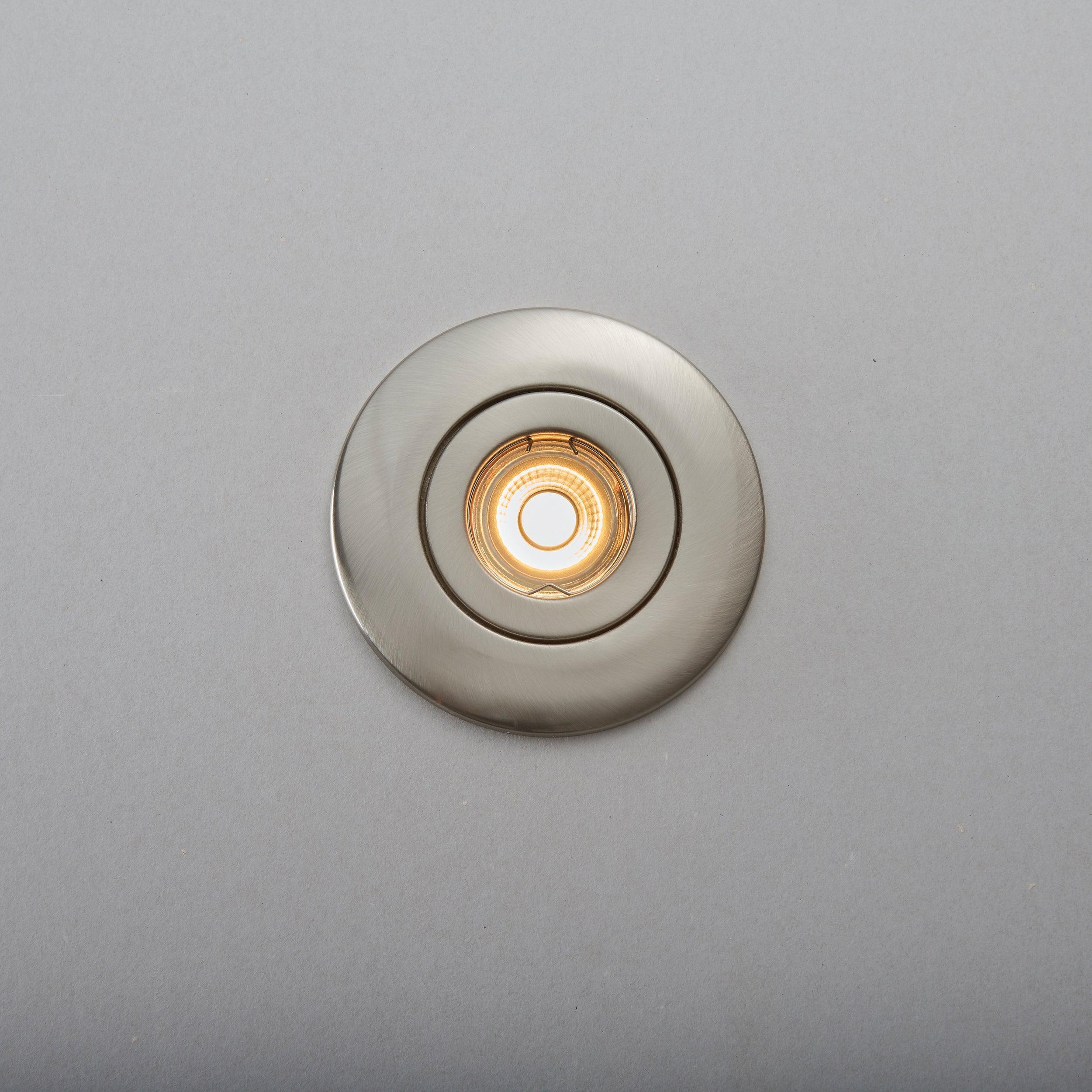 Dimmable Converse Bezel Recessed Light Fixture 50W Nickel Finish - Perfect for Kitchen, Bathroom & Hallway Lighting