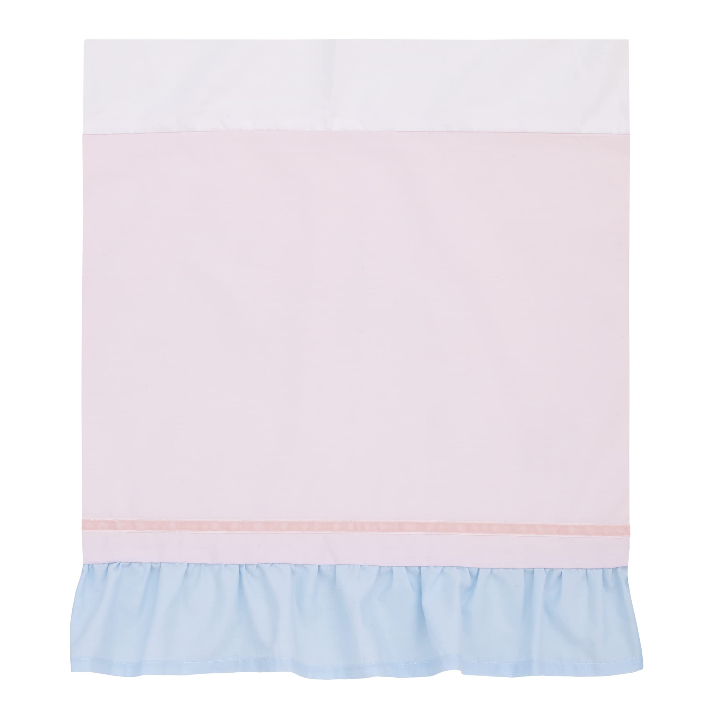 Disney Cinderella 3-Piece Nursery Crib Bedding Set - Light Blue Pink White Comforter, 100% Cotton Fitted Sheet & Crib Skirt | Sweet Princess Theme Baby Girl Room Decor for Newborns & Toddlers