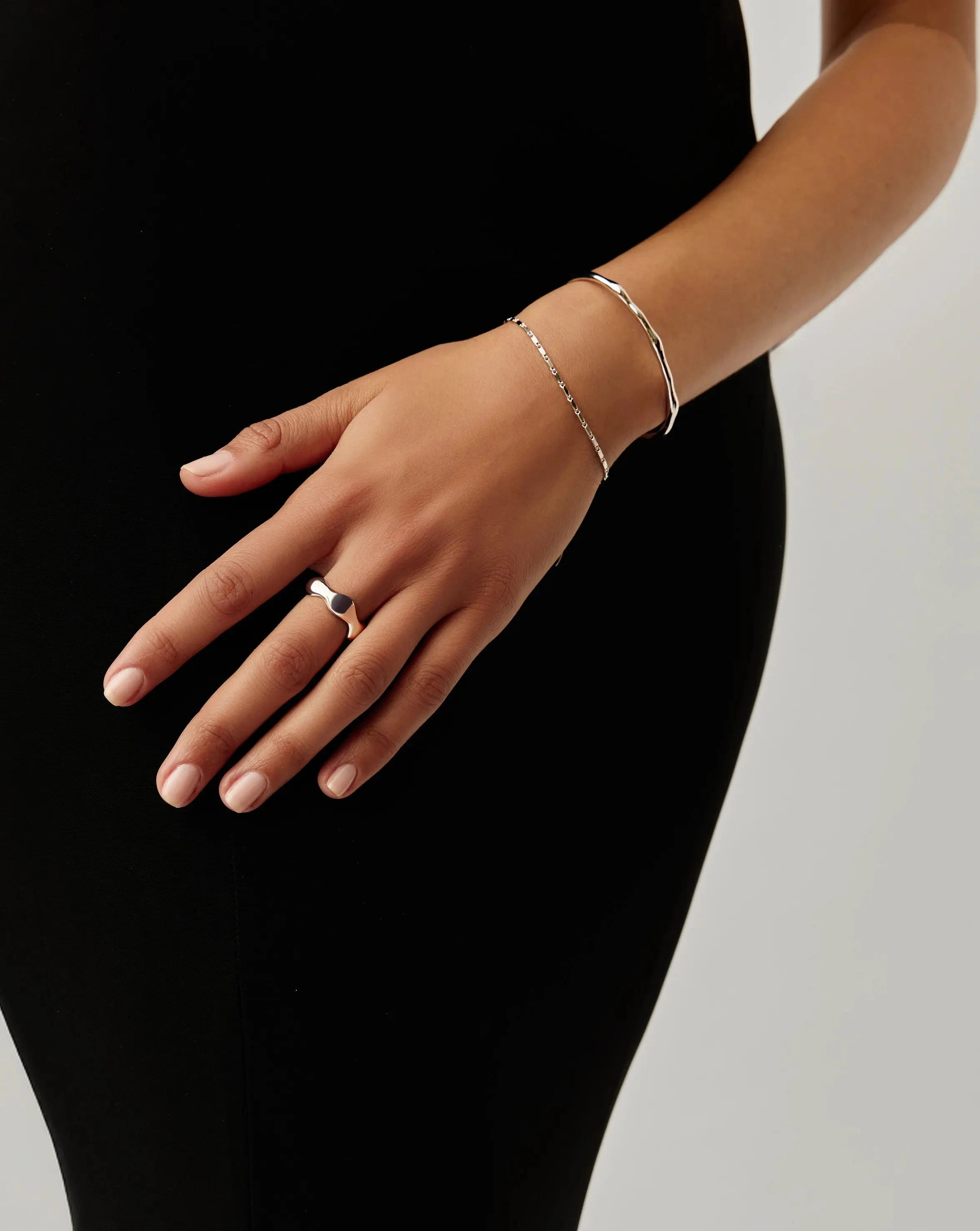 Eny Puffy Stacking Rings Set - Silver Plated Adjustable Fashion Rings for Women - Perfect for Layering, Everyday Wear & Gift Giving