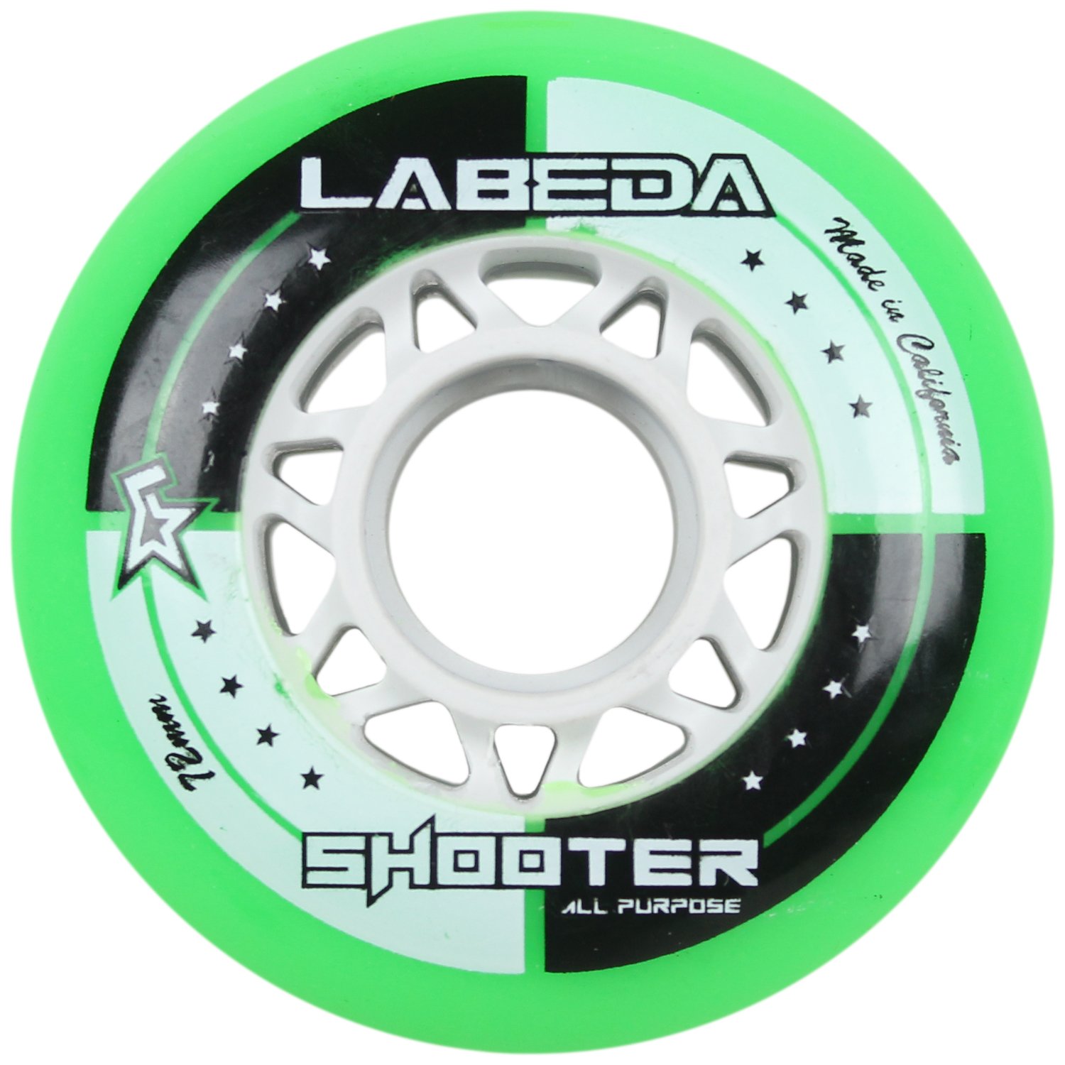 Labeda Shooter Inline Hockey Wheels with Hybrid Ceramic Bearings - High Performance Roller Skating Wheels for Speed & Control (Choose Your Size) - Perfect for Competitive Hockey, Rink Skating & Outdoor Training
