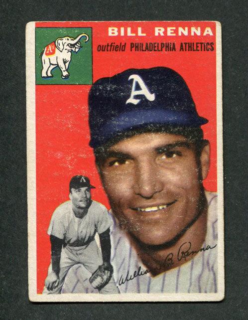 1954 Topps #112 Bill Renna Philadelphia Athletics Rookie Baseball Card - Vintage Collectible for Sports Memorabilia & Gift Ideas