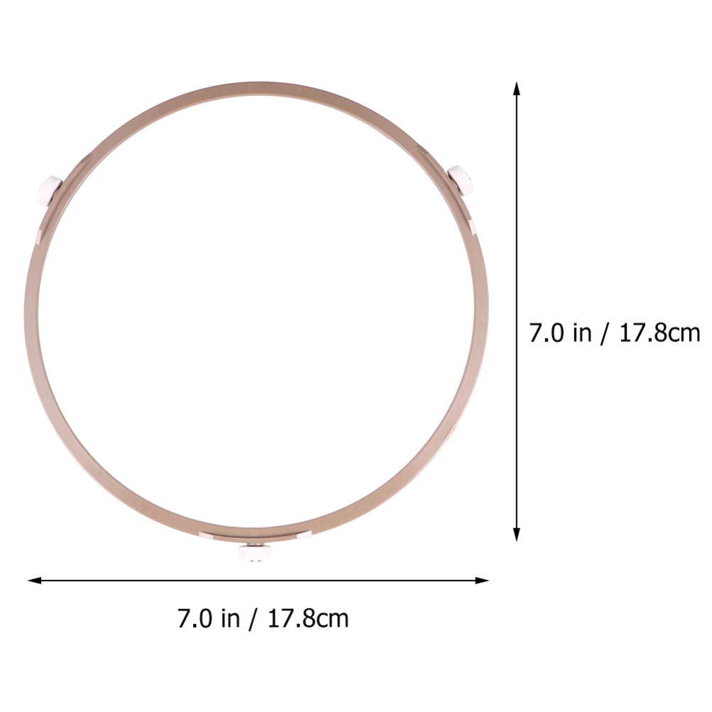 2 Pack Hemoton Microwave Turntable Bracket - 3 Wheel Oven Rack Replacement, Plastic Ring Turntable Holder for Microwave Inner Support | Fits Most Brands, Easy Installation | Perfect for Heating Food Evenly & Replacing Broken Parts