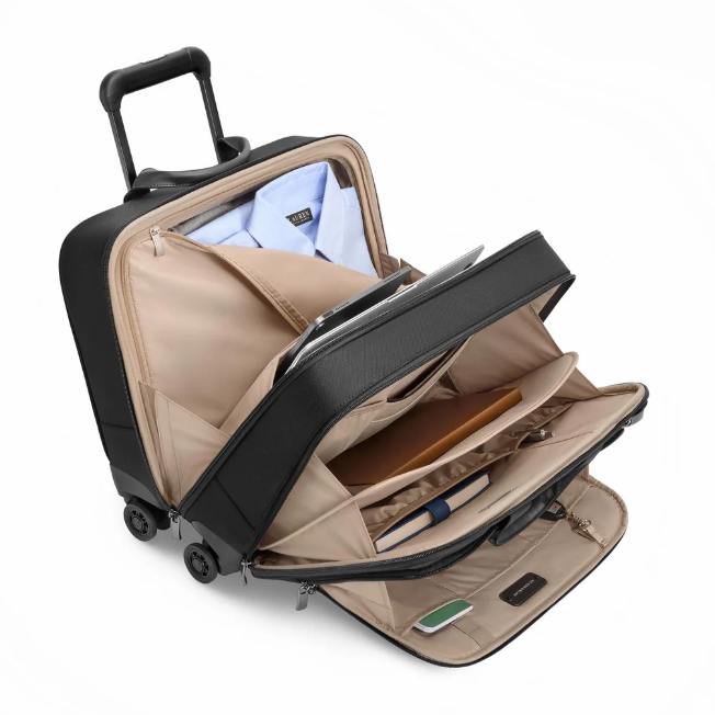Briggs & Riley @Work Large Spinner Briefcase - Premium Expandable Business Carry-On Luggage for Travel & Office Commute - Perfect for Business Trips, Work Meetings & Daily Professional Use