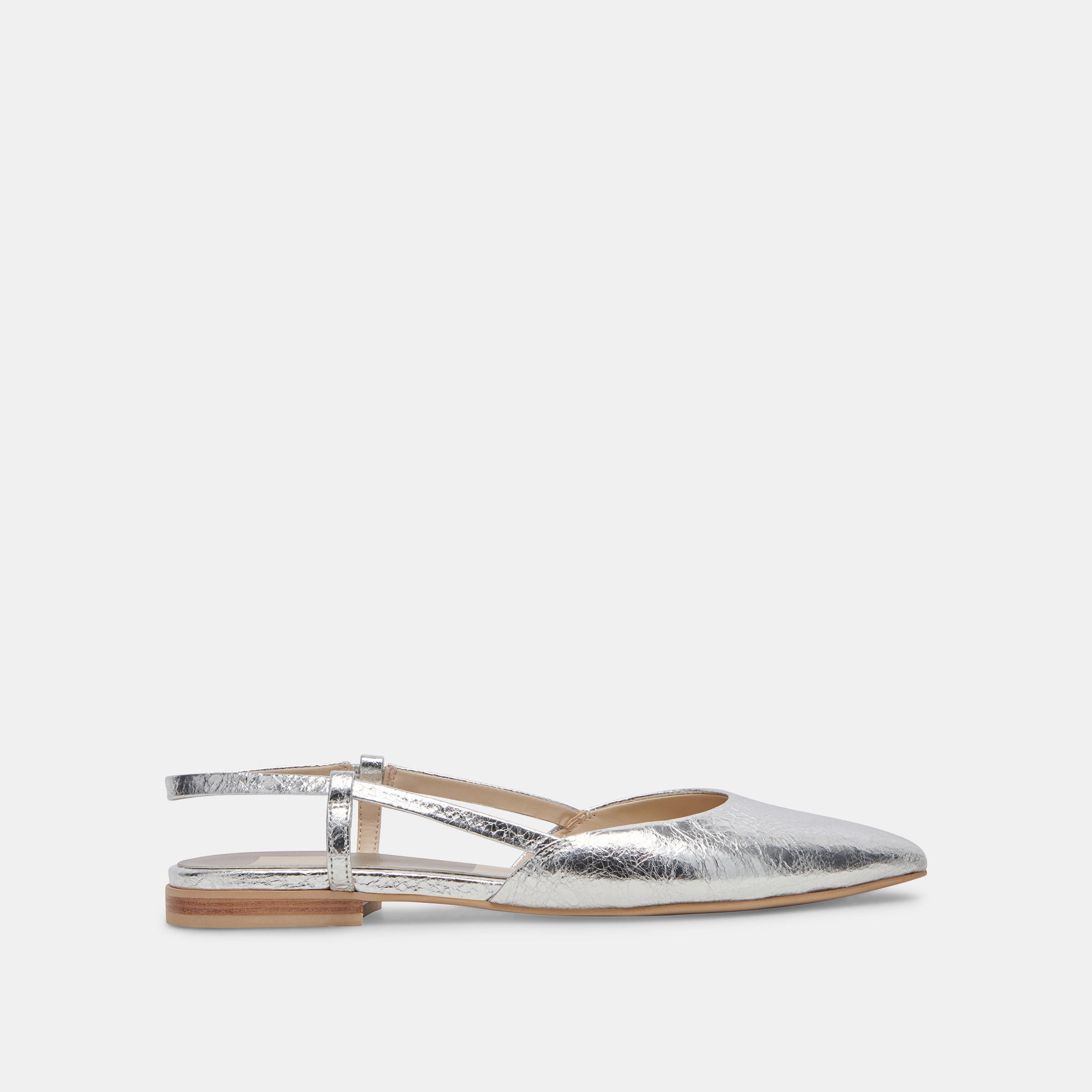 NARAH Women's Silver Metallic Leather Flats - Comfortable & Stylish Ballet Shoes for Work, Casual Wear & Special Occasions
