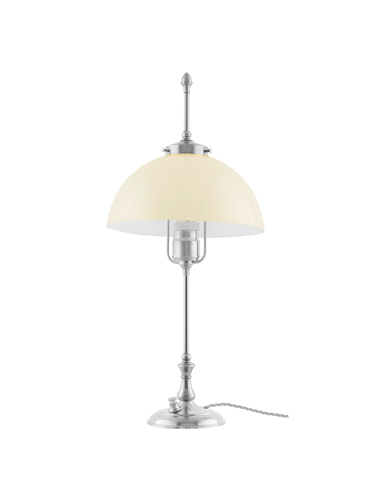 Swedenborg Nickel-Plated Table Lamp with White Shade - Perfect for Living Room, Bedroom, and Office Lighting Decor